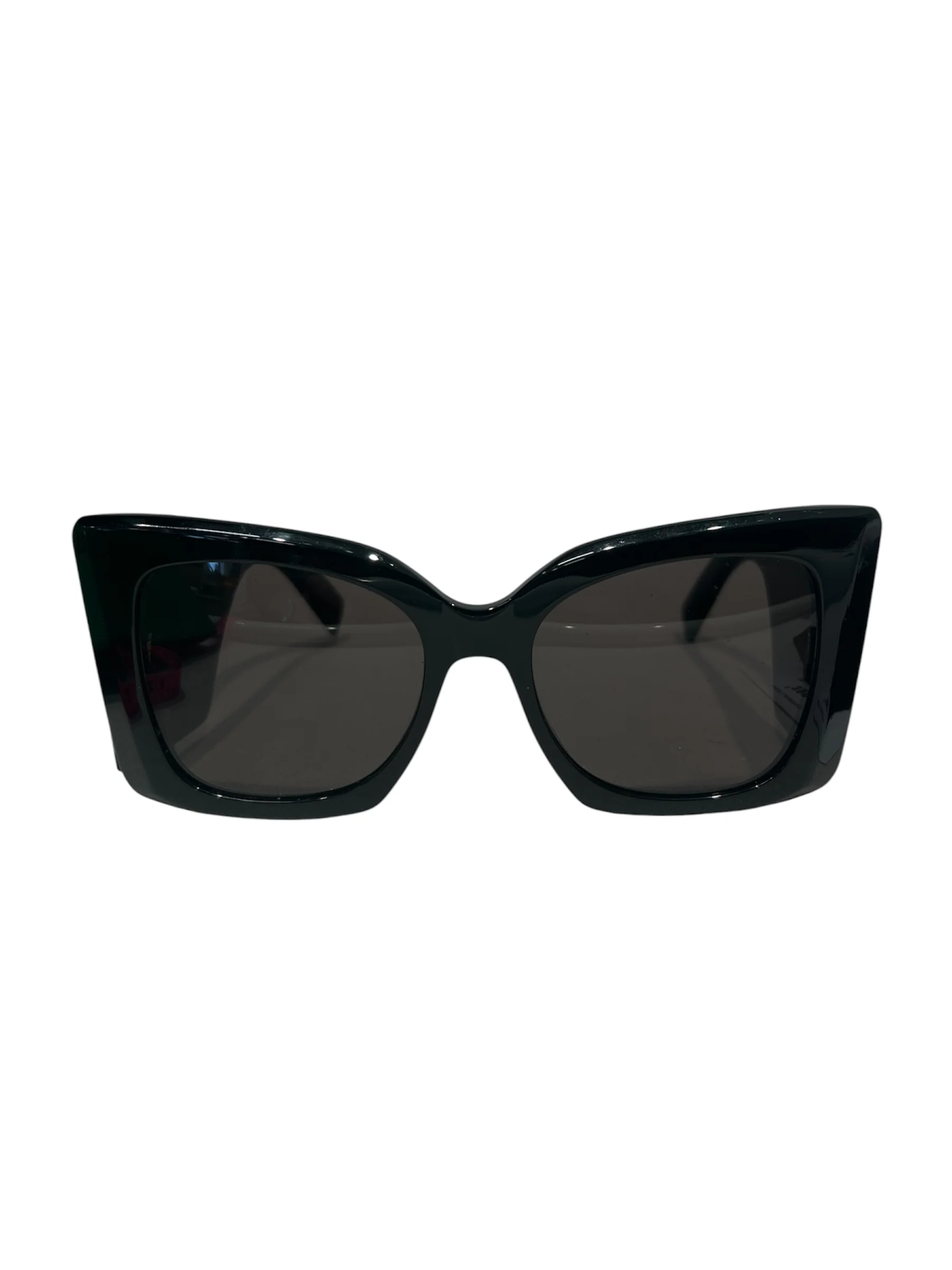 SAINT LAURENT/Sunglasses/Plastic/BLK/Fox/YSL LOGO BLAZE SLM119