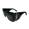 SAINT LAURENT/Sunglasses/Plastic/BLK/Fox/YSL LOGO BLAZE SLM119