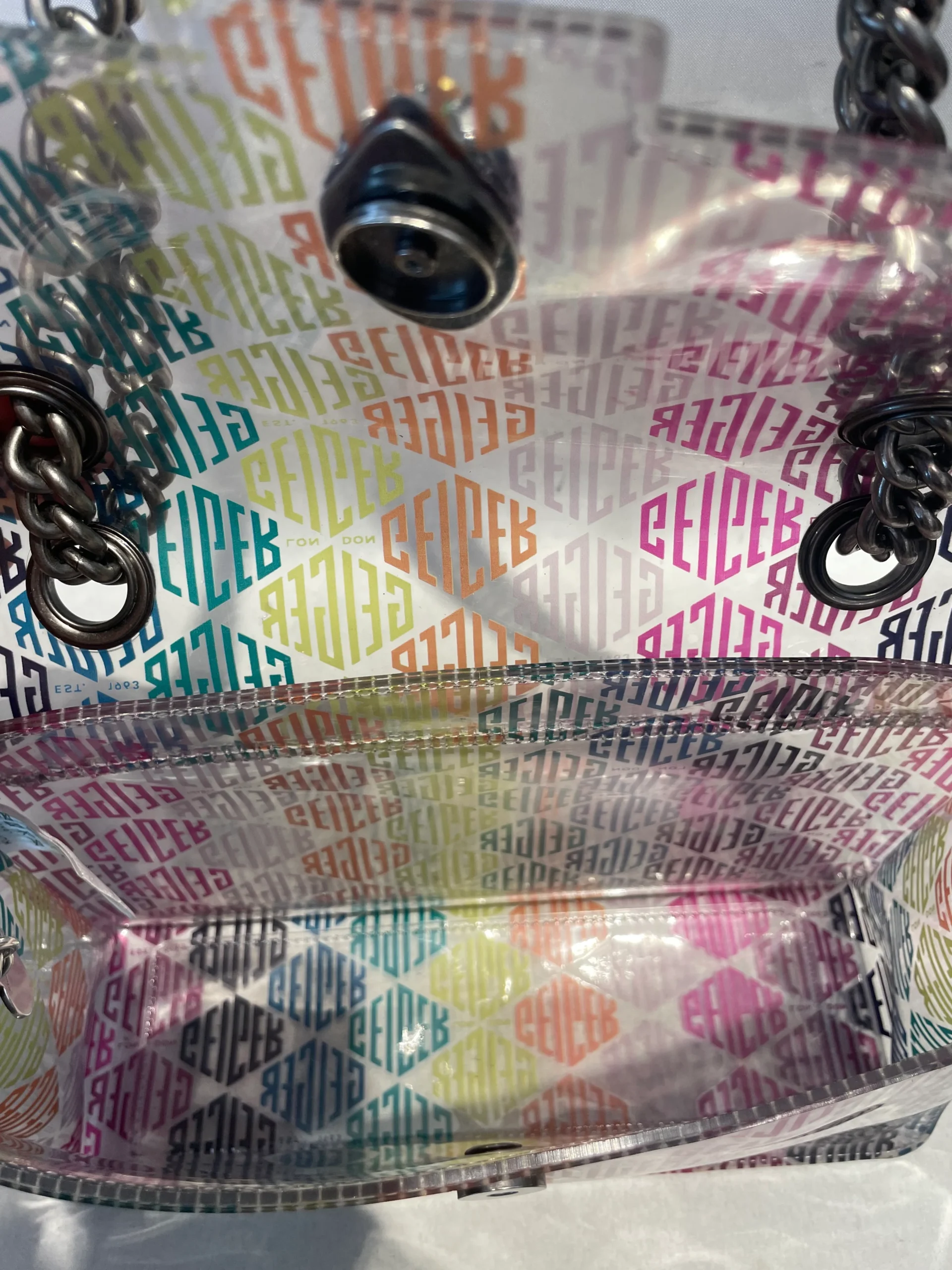 Kurt Geiger/Bag/All Over Print/MLT/Rainbow Kensington Transparent