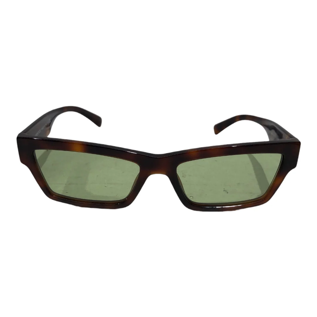 VERSACE/Sunglasses/Tortoiseshell Pattern/BRW/green lens cat eye