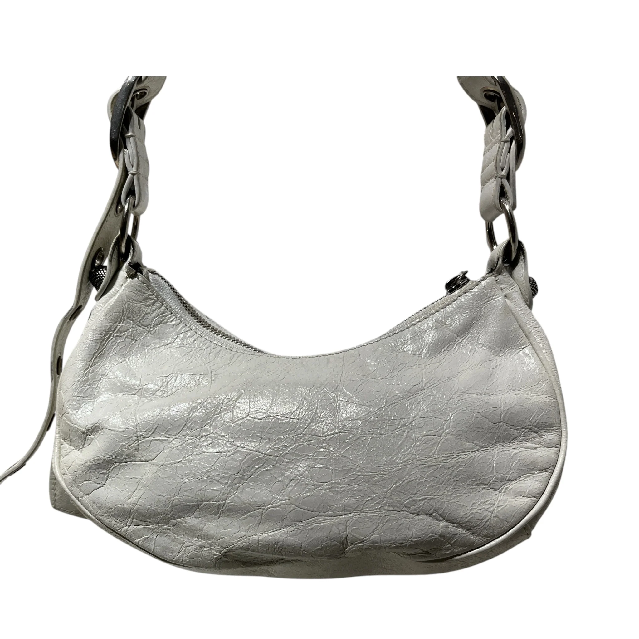 BALENCIAGA/Bag/Leather/WHT/LE CAGOLE XS