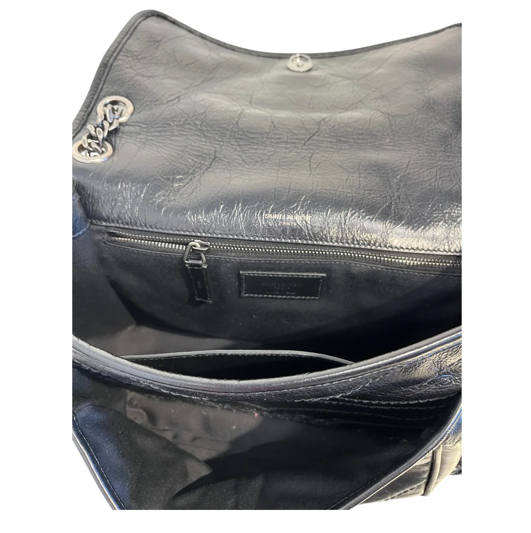 YVES SAINT LAURENT/Cross Body Bag/Leather/BLK/NIKI