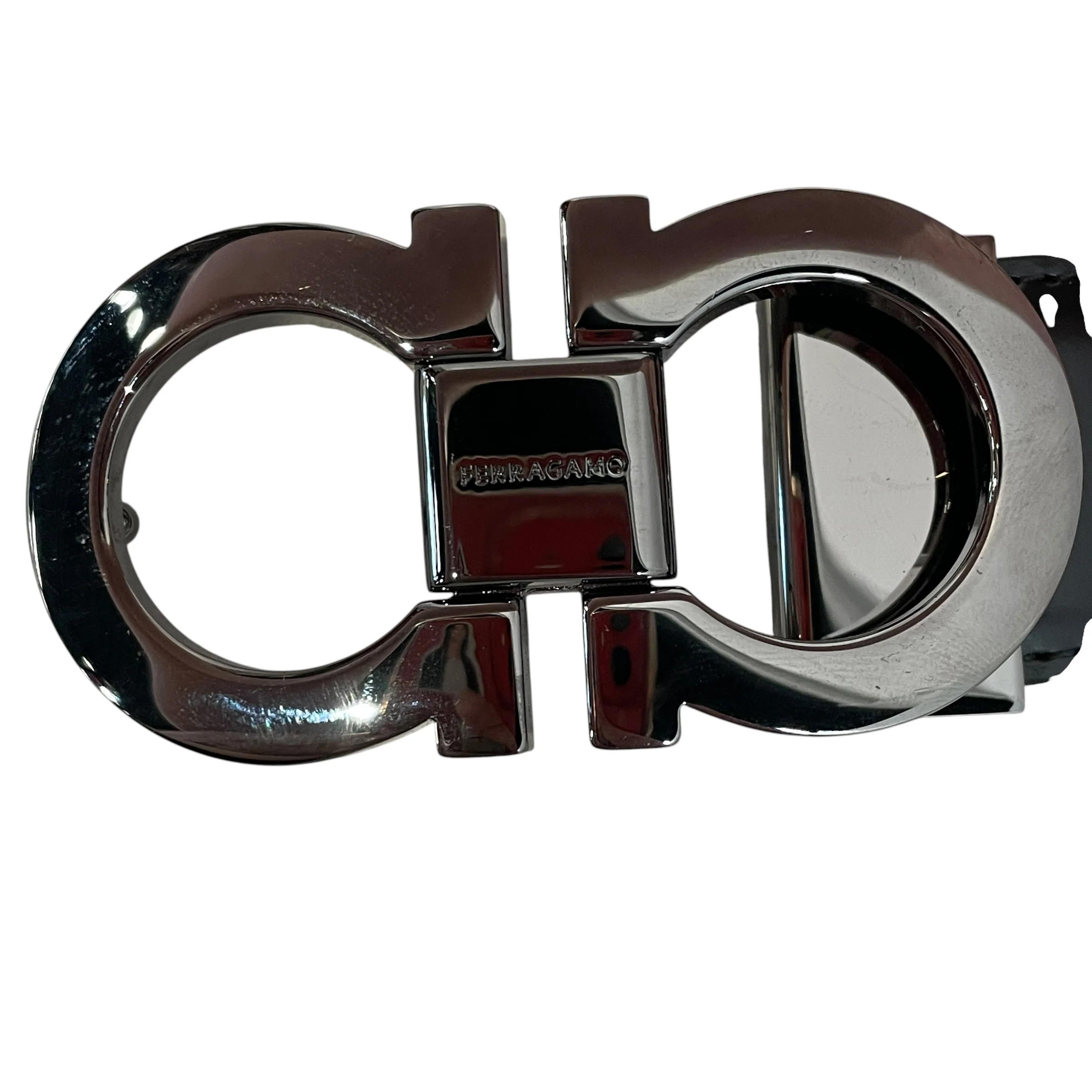 Salvatore Ferragamo/Belt/Leather/BLK/smooth shiny leather