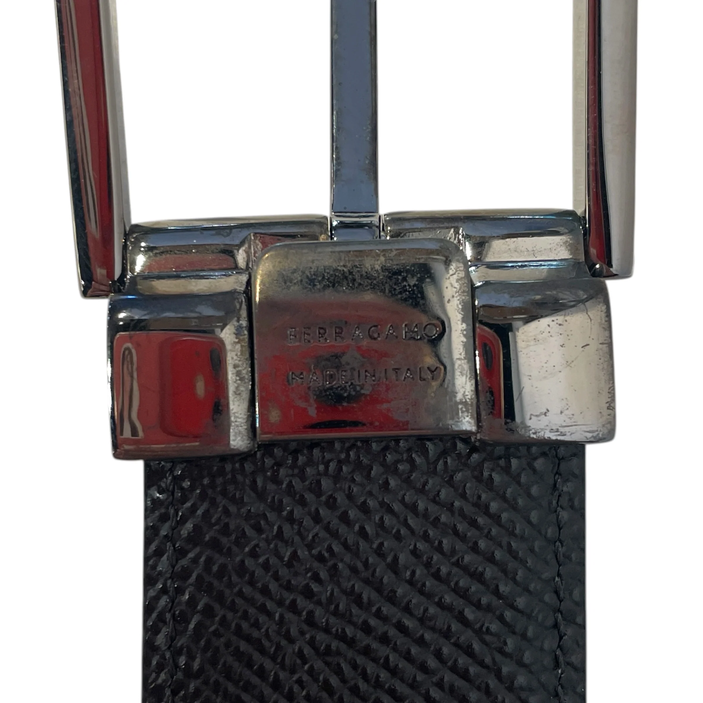 Salvatore Ferragamo/Belt/Leather/BRW/Textured with Gancini