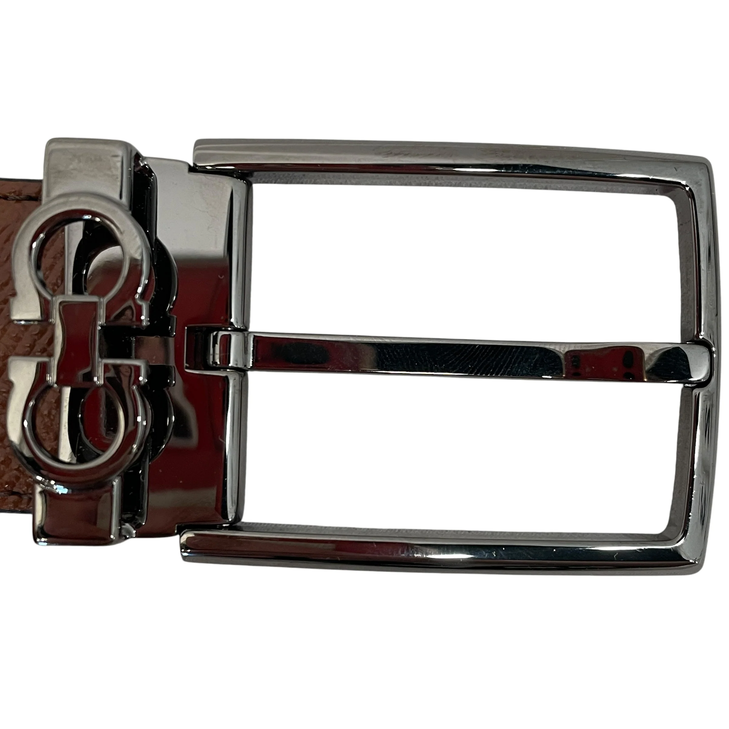 Salvatore Ferragamo/Belt/Leather/BRW/Textured with Gancini