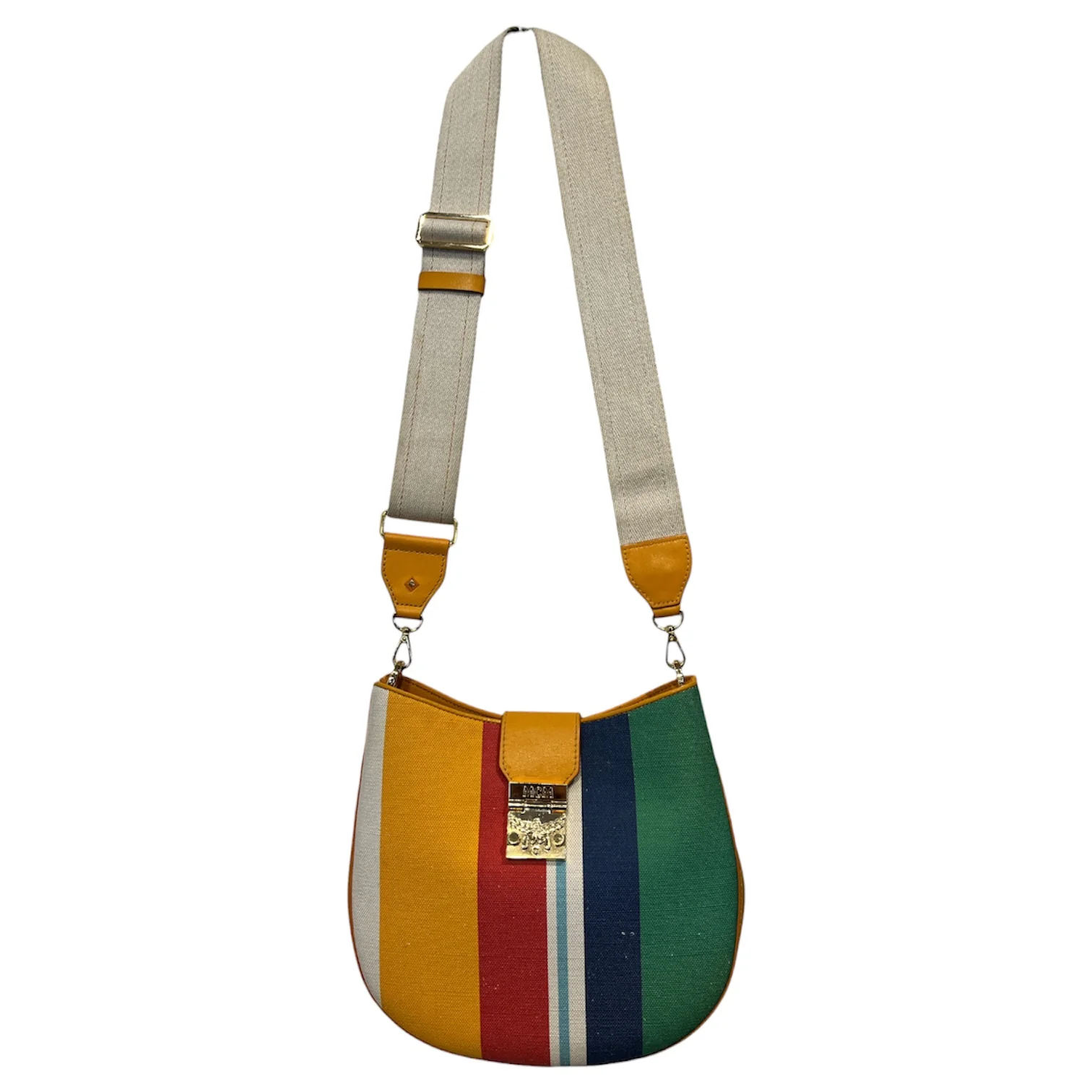 MCM/Cross Body Bag/Stripe/Cotton/MLT/STRIPES