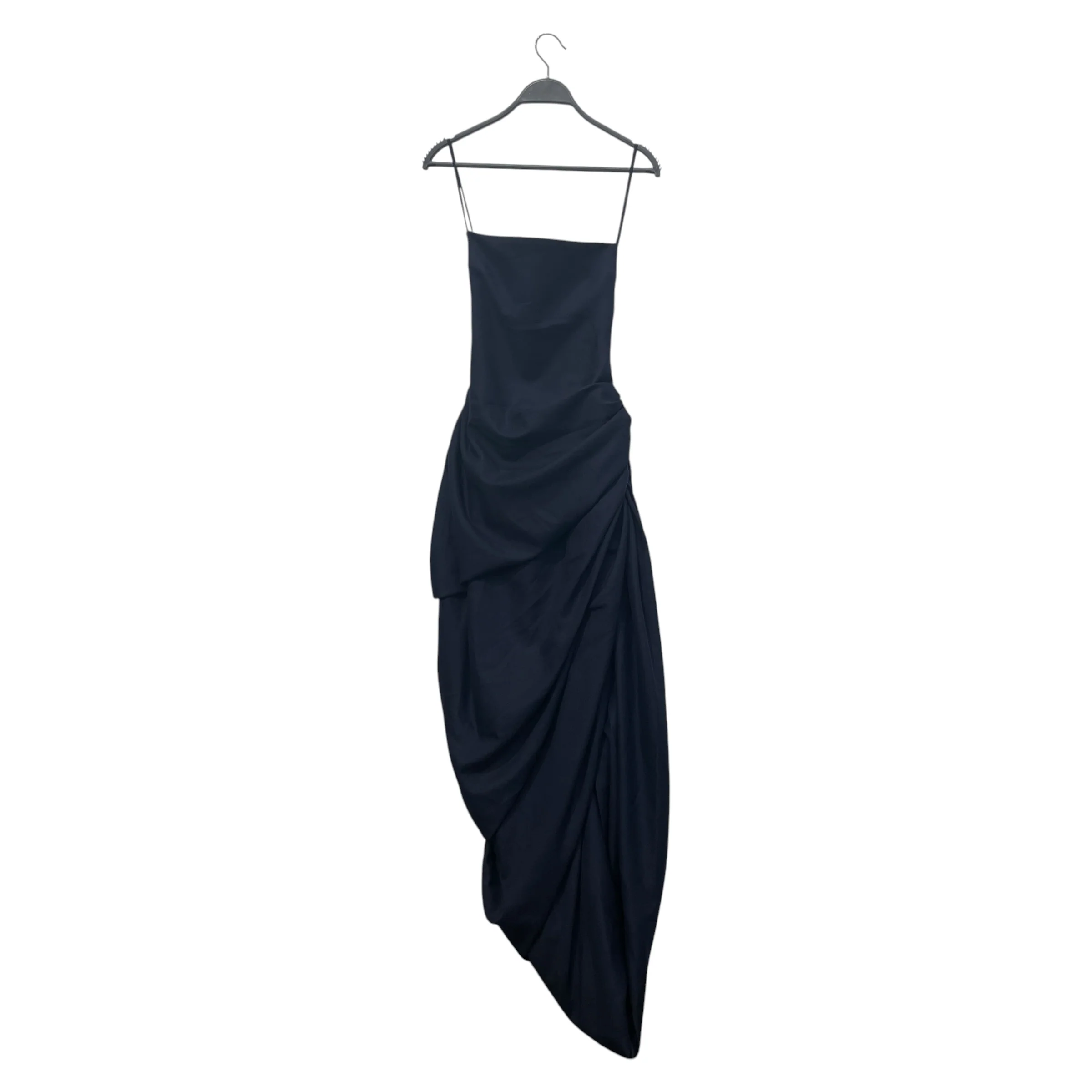 JACQUEMUS/SL Dress/40/Cotton/NVY/LA BOMBA DRAPED MAXI DRESS