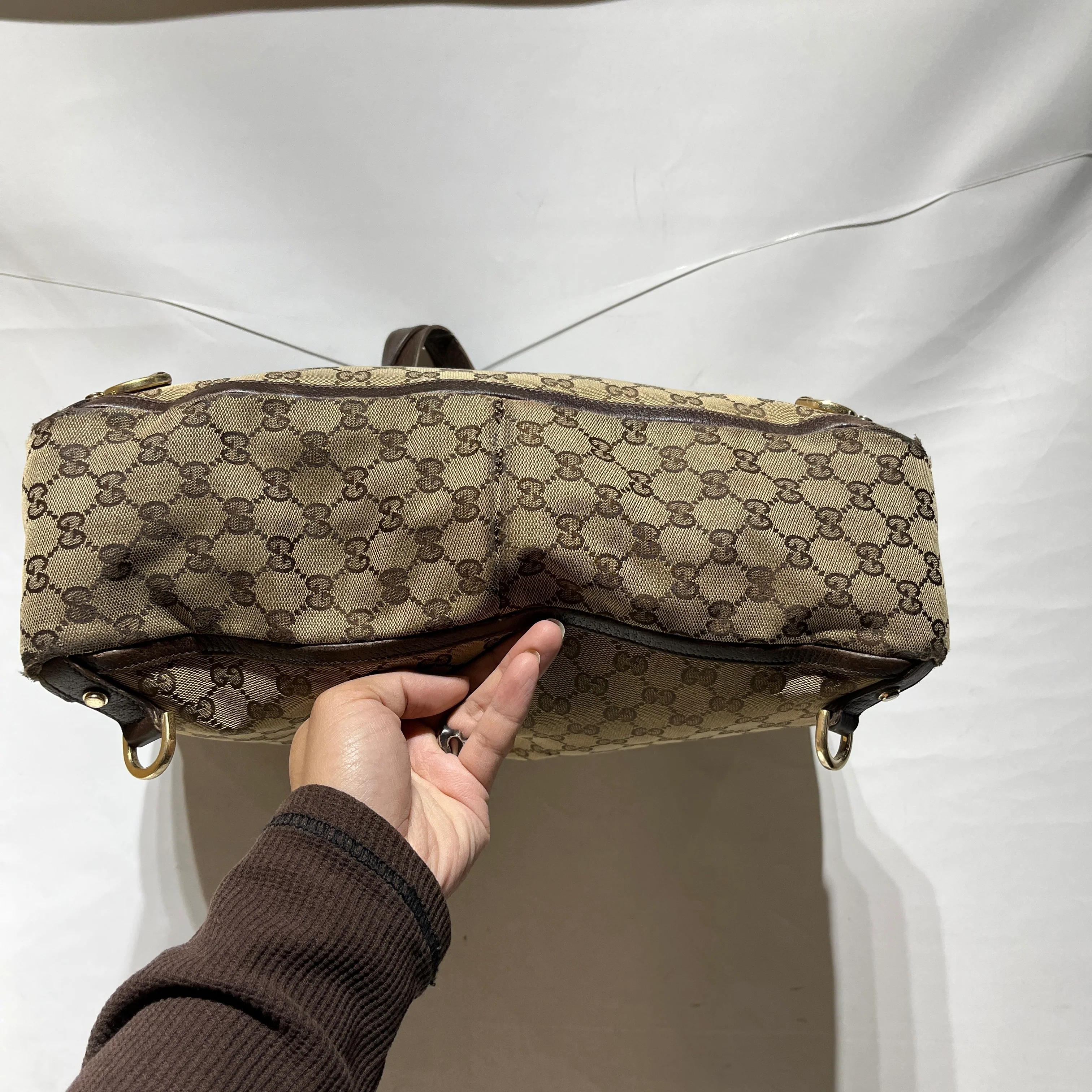 GUCCI/Bag/All Over Print/Leather/BRW/Canvas Abbey