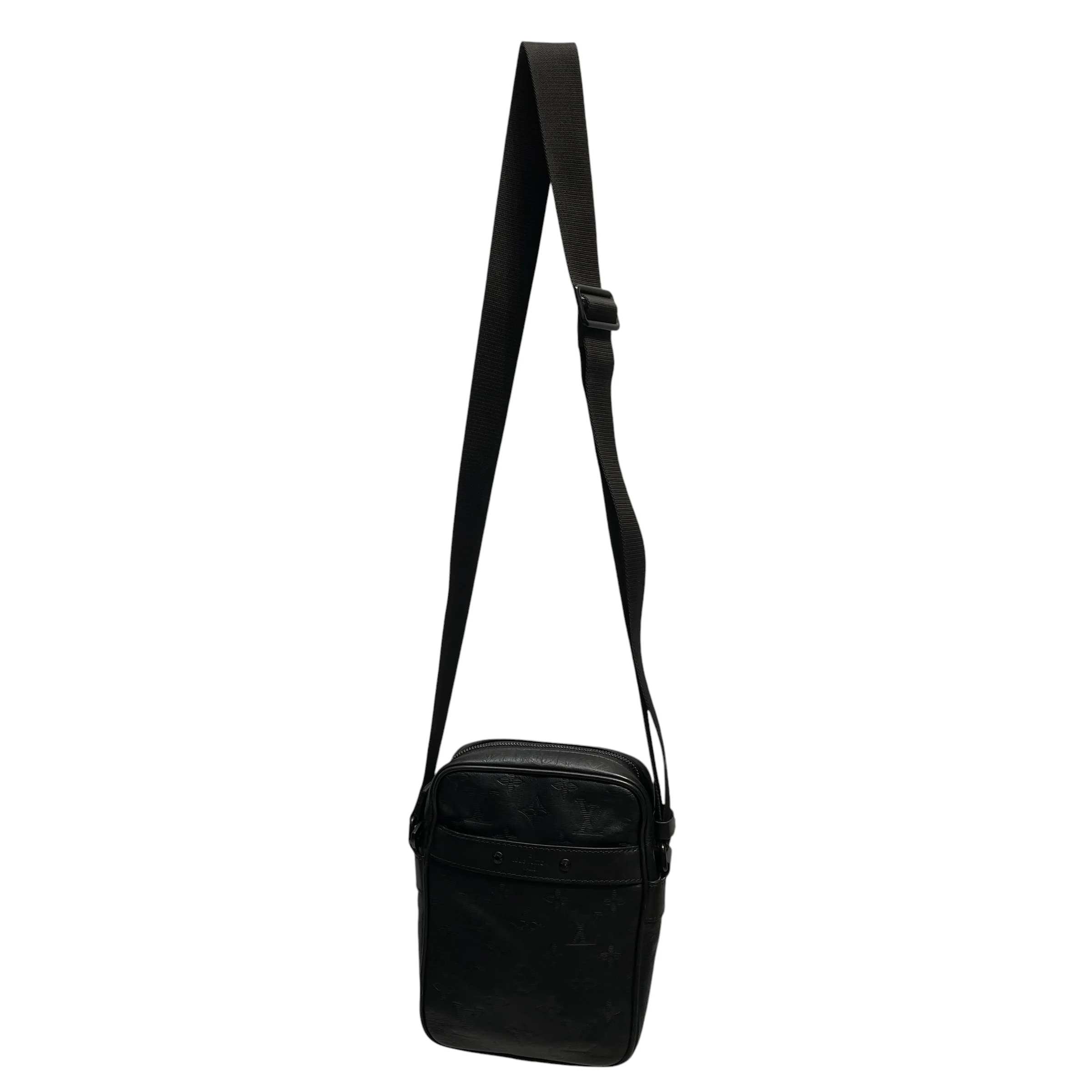 LOUIS VUITTON/Cross Body Bag/Monogram/Leather/BLK/Danube