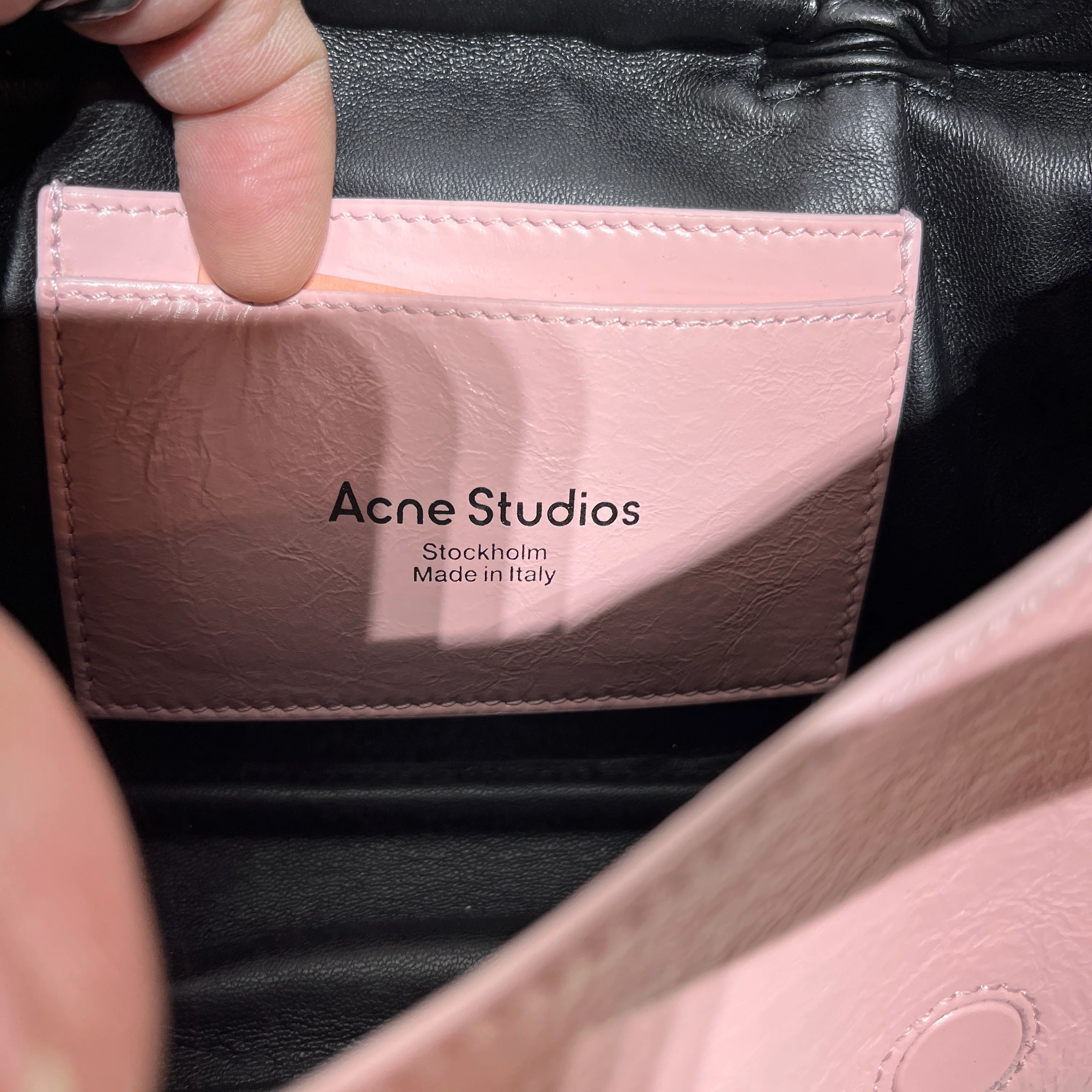 Acne Studios/Hand Bag/Leather/PNK/Ruched Bow Micro