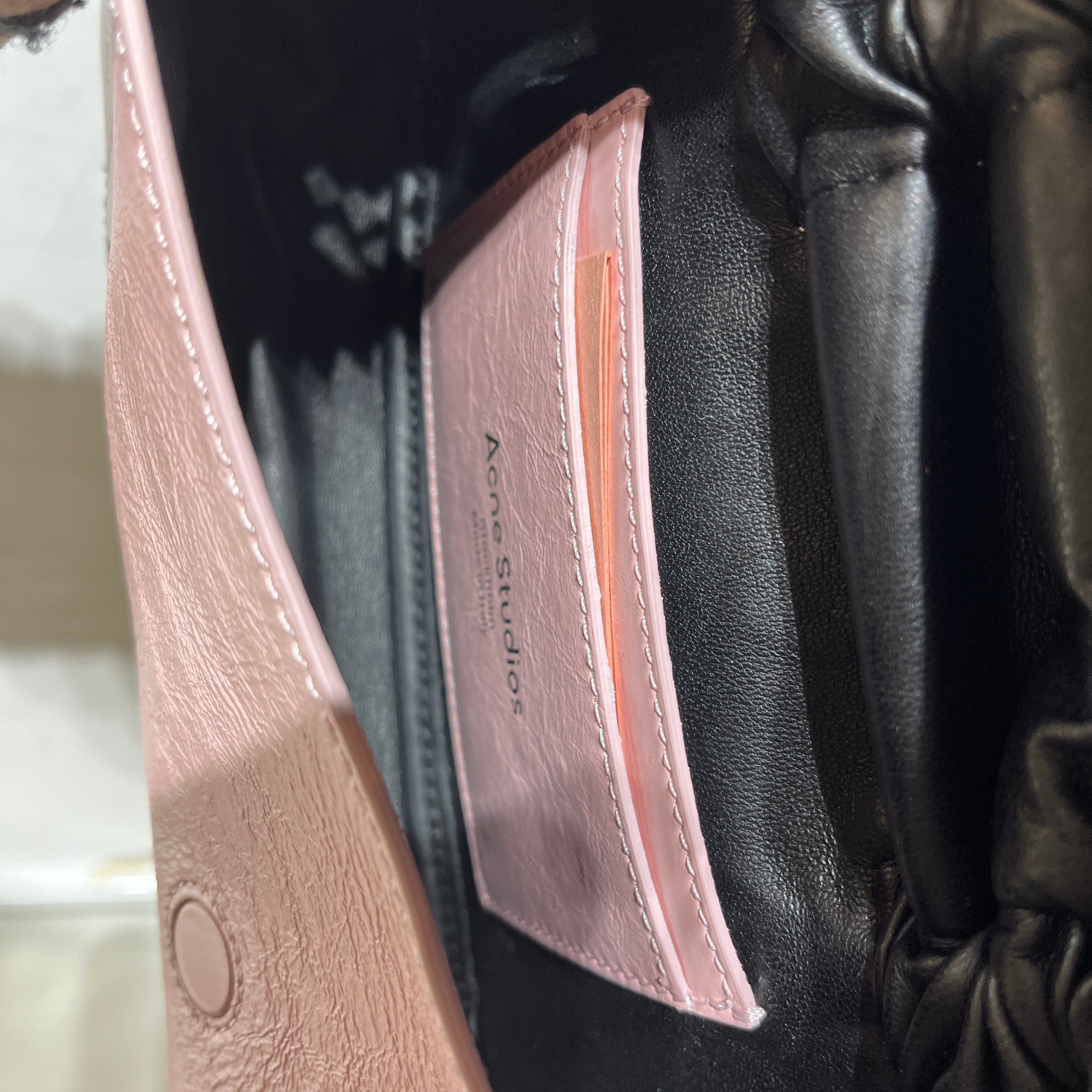 Acne Studios/Hand Bag/Leather/PNK/Ruched Bow Micro