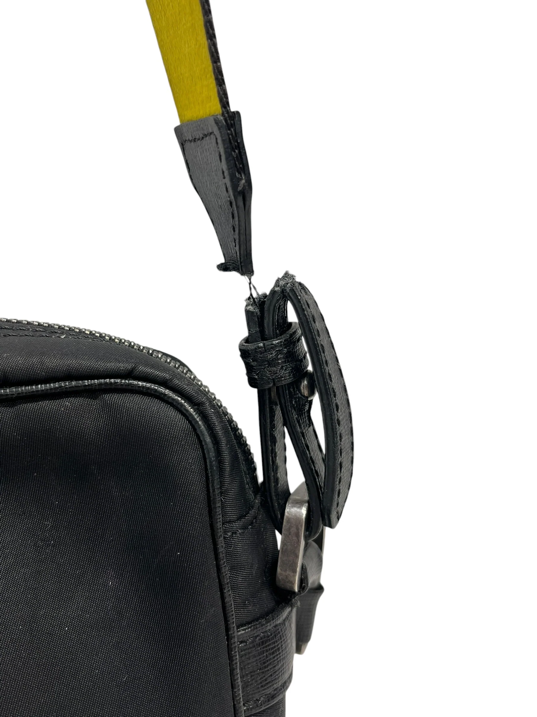 OFF-WHITE/Cross Body Bag/Nylon/BLK/industrial strap/rectangle bag