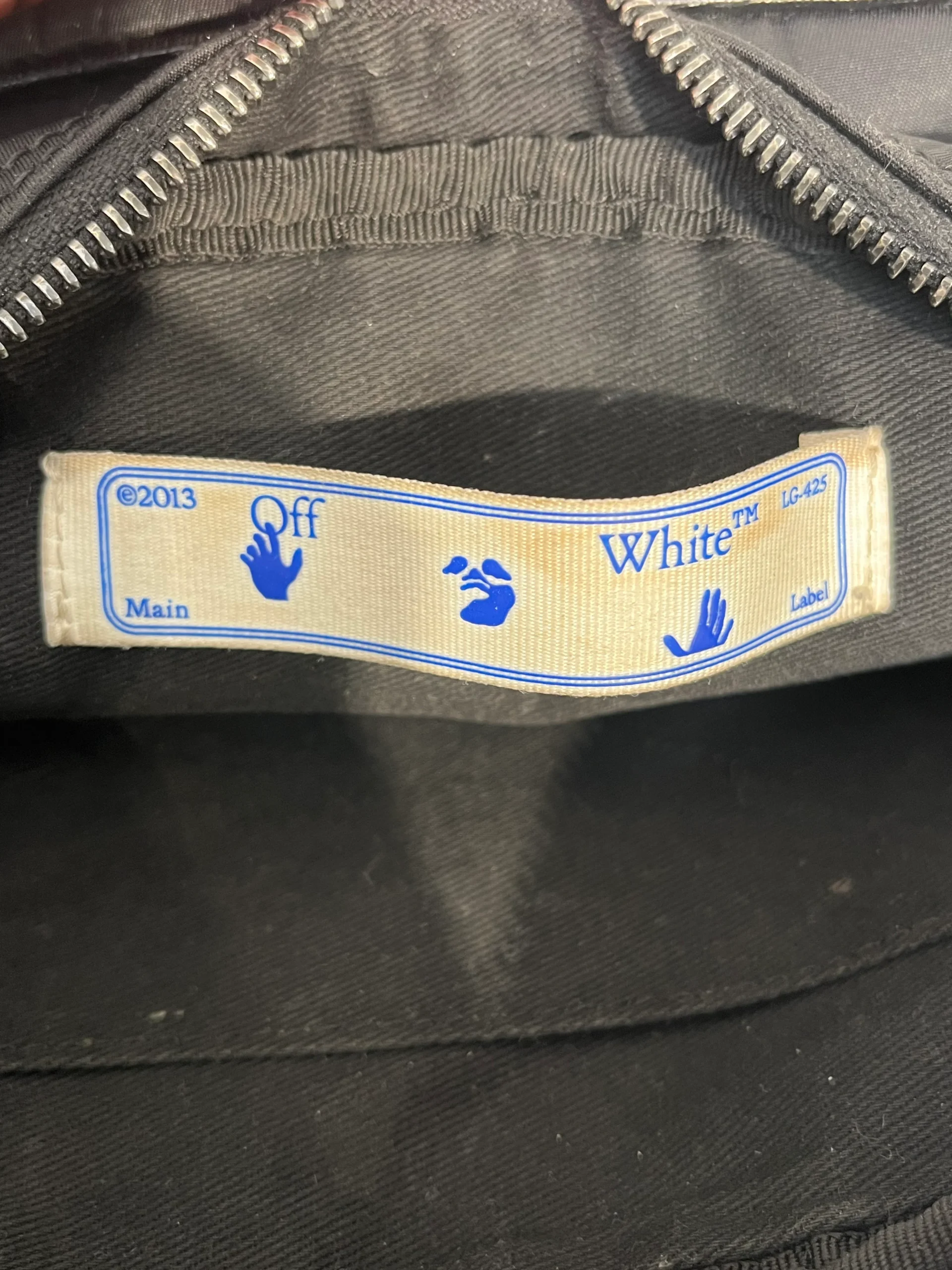 OFF-WHITE/Cross Body Bag/Nylon/BLK/industrial strap/rectangle bag