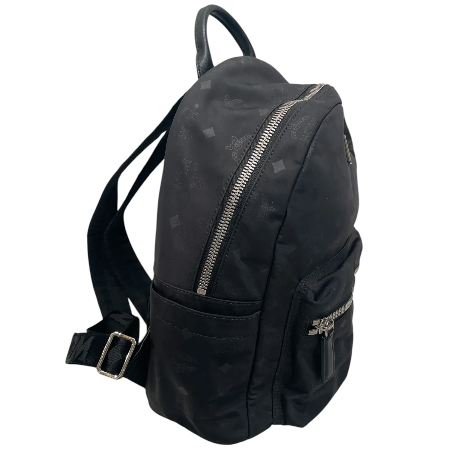 MCM/Backpack/Monogram/Nylon/BLK/MINI 47741