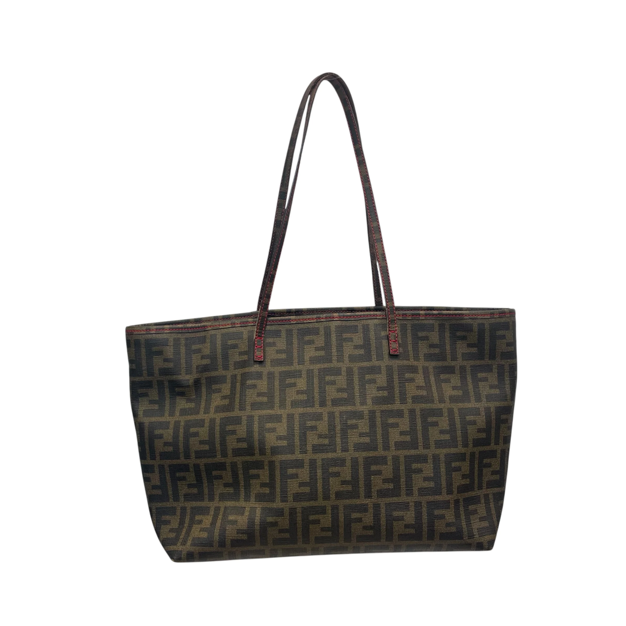 FENDI/Tote Bag/Monogram/BRW/LOGO SHOPPER TOTE