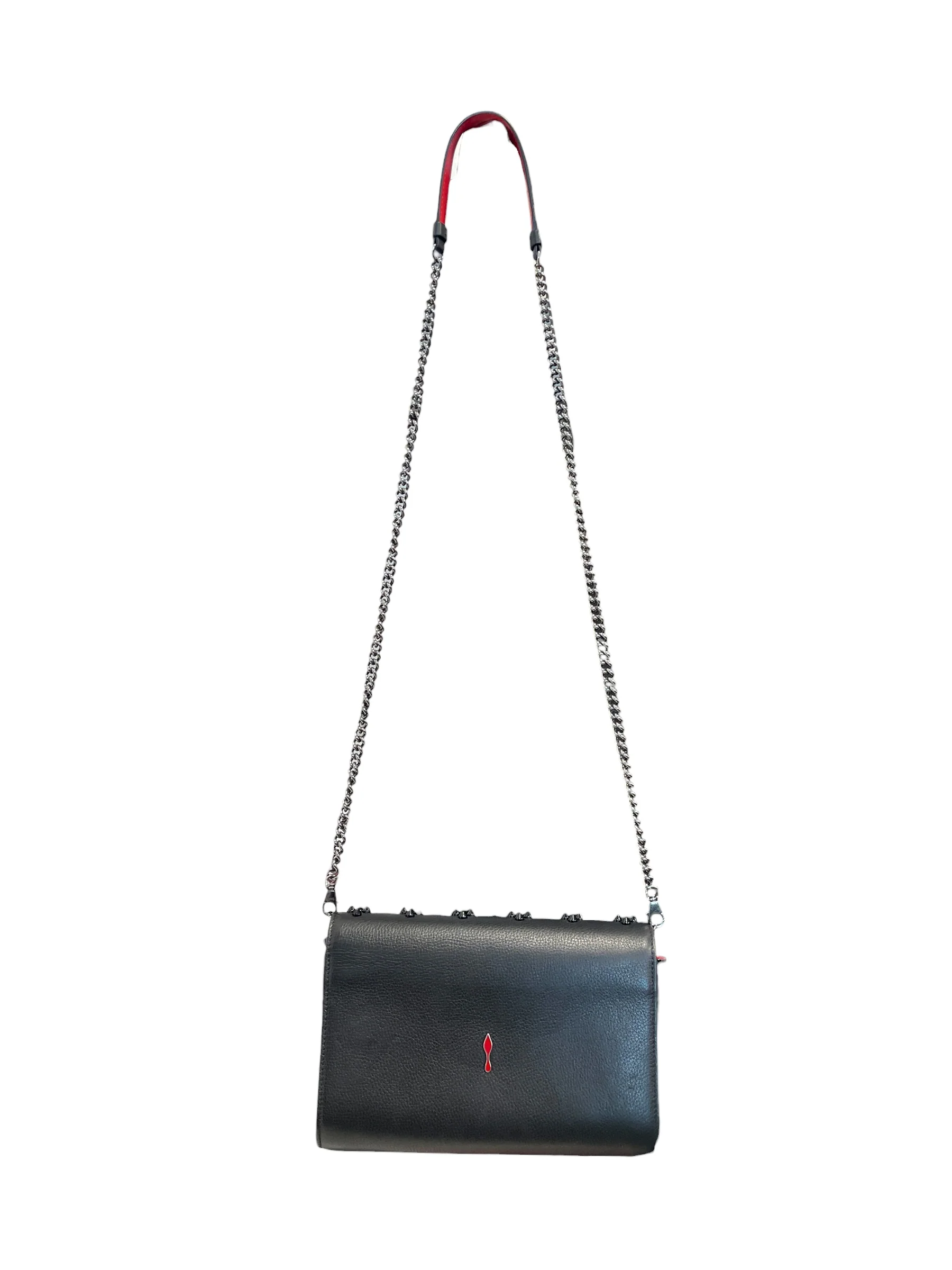 Christian Louboutin/Cross Body Bag/Leather/BLK/STUDDED/DARK TONE HARDWARE