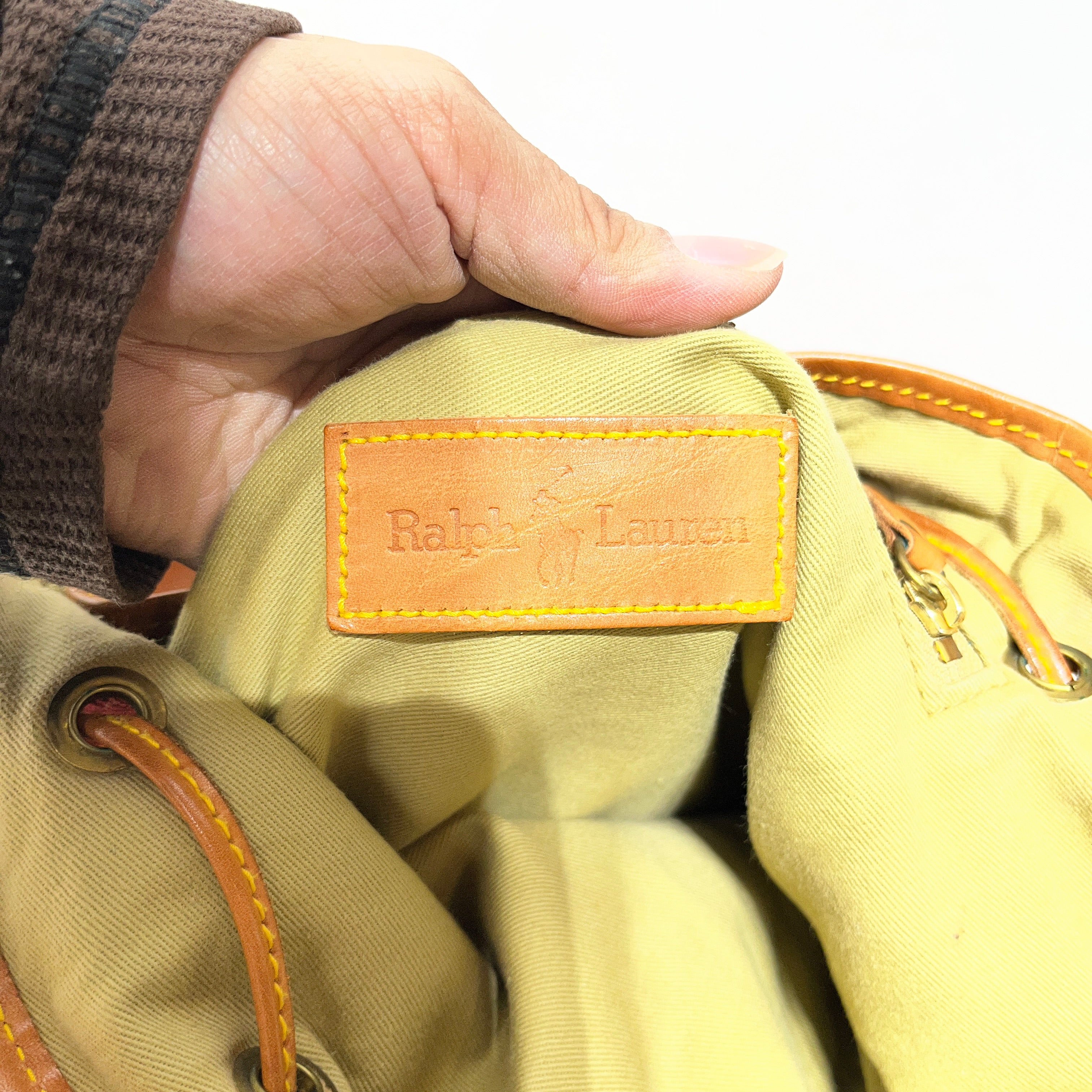 RALPH LAUREN/Cross Body Bag/Stripe/Leather/MLT/CHIMAYO BLANKET