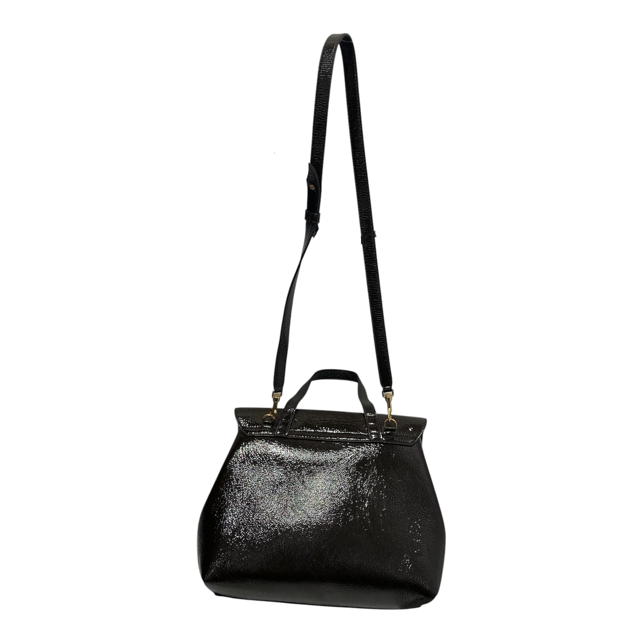 Mansur Gavriel/Cross Body Bag/Leather/BRW/PATENT LEATHER SATCHEL