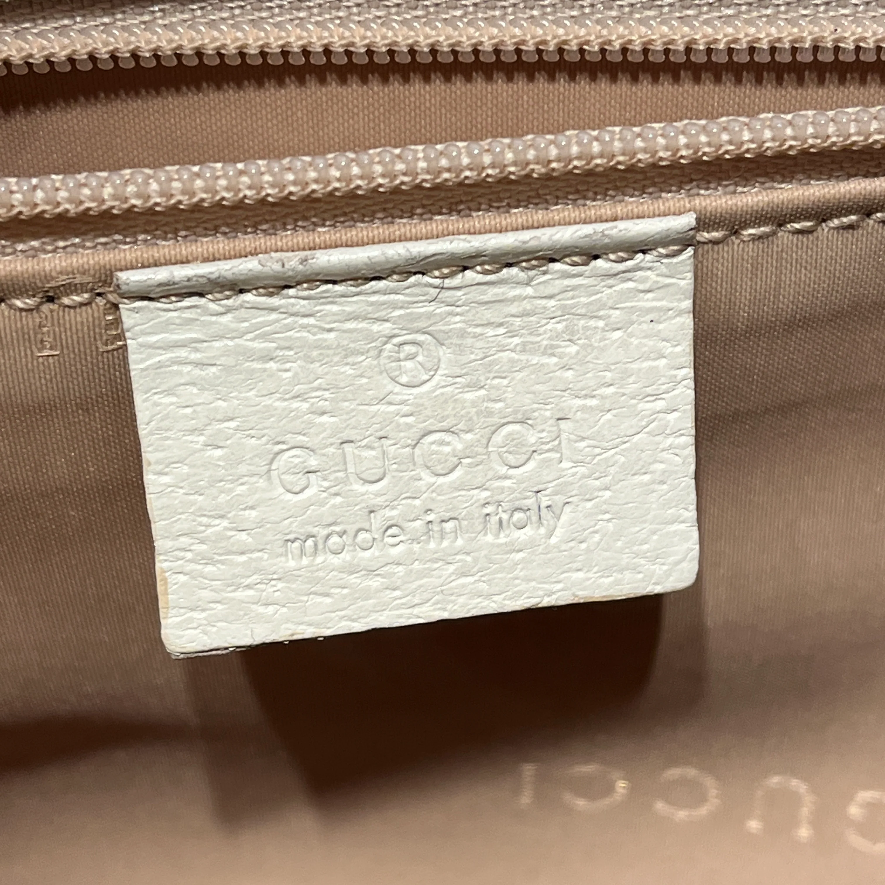 GUCCI/Hand Bag/Leather/WHT/jackie vintage