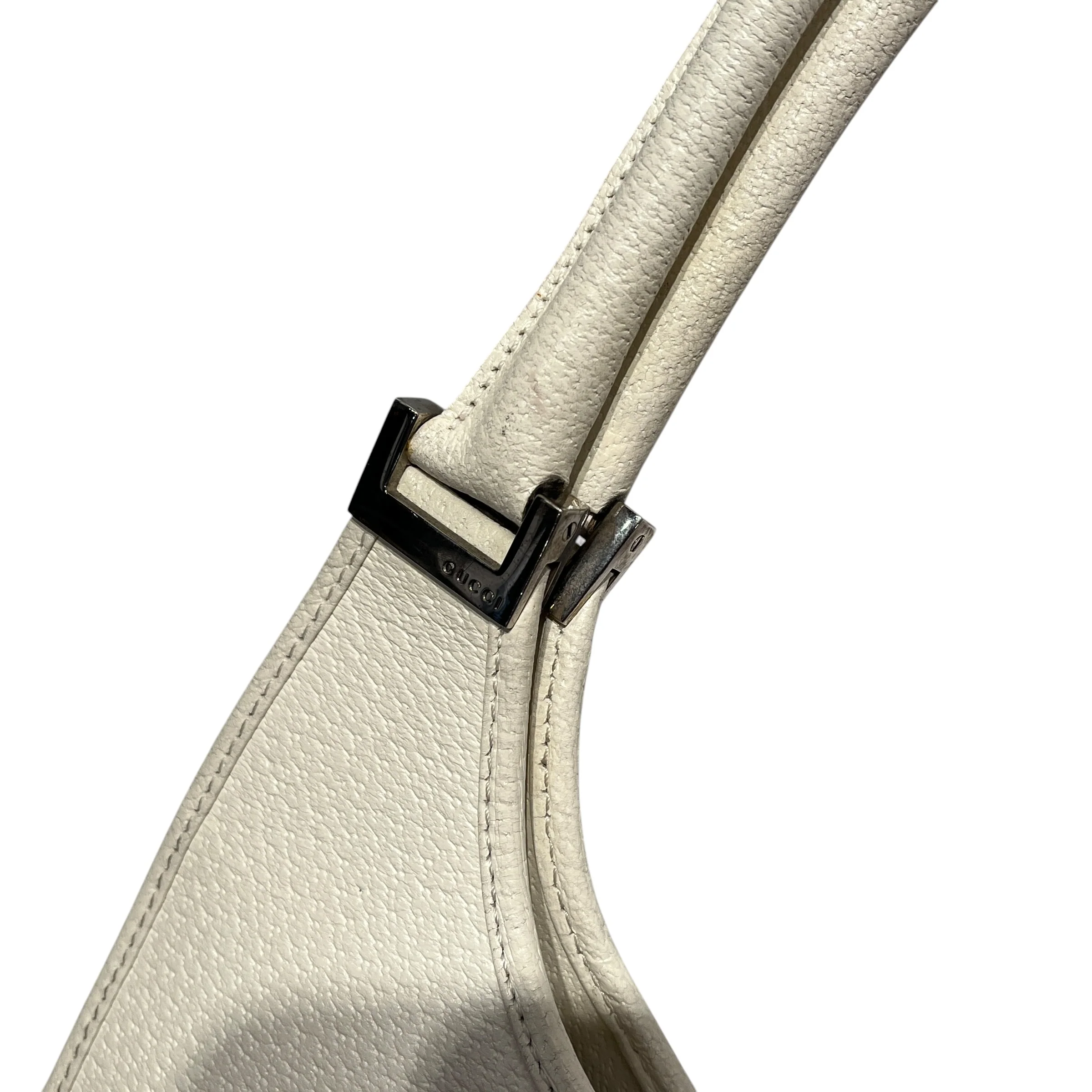 GUCCI/Hand Bag/Leather/WHT/jackie vintage