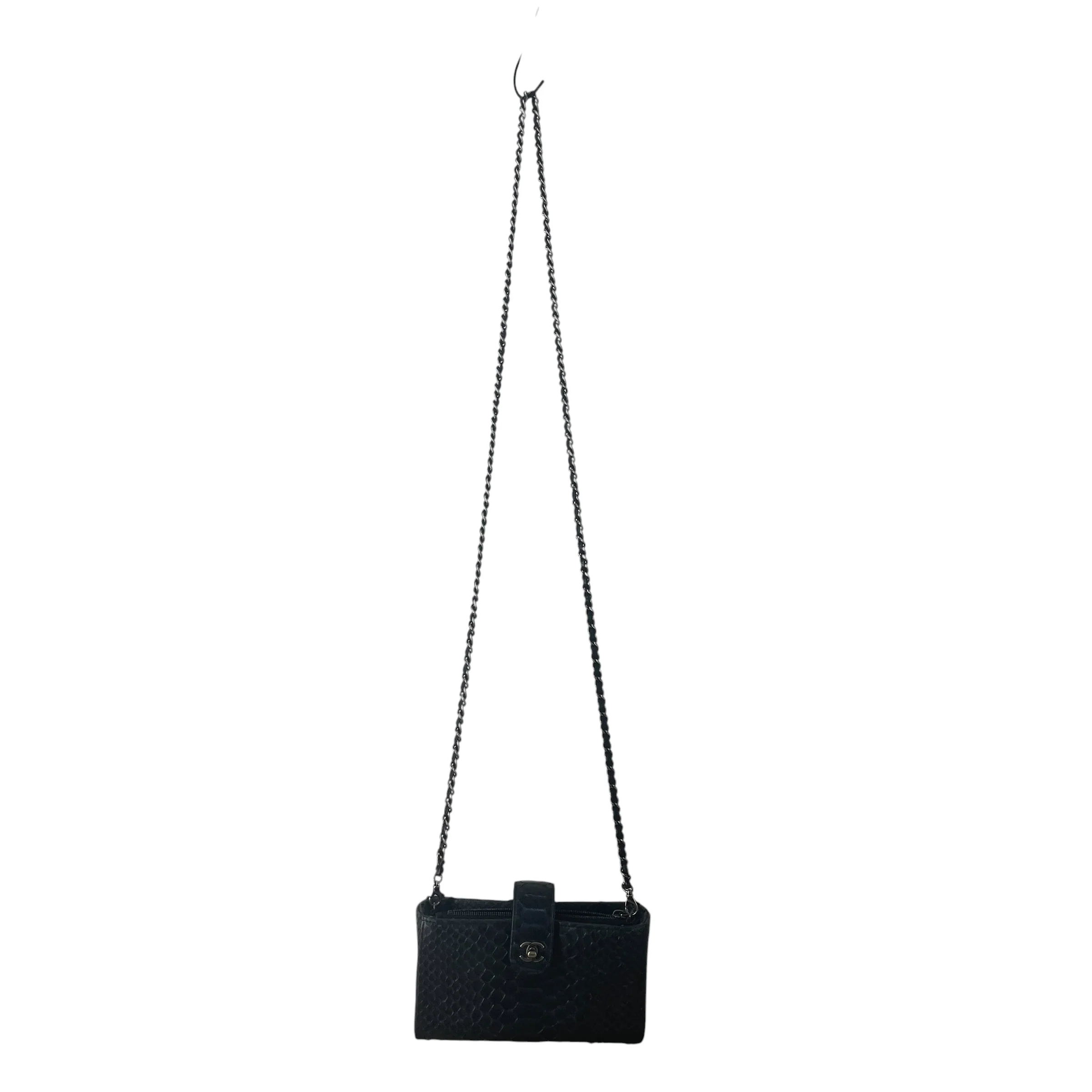 CHANEL/Cross Body Bag/NVY/26718330 PYTHON CROSSBODY