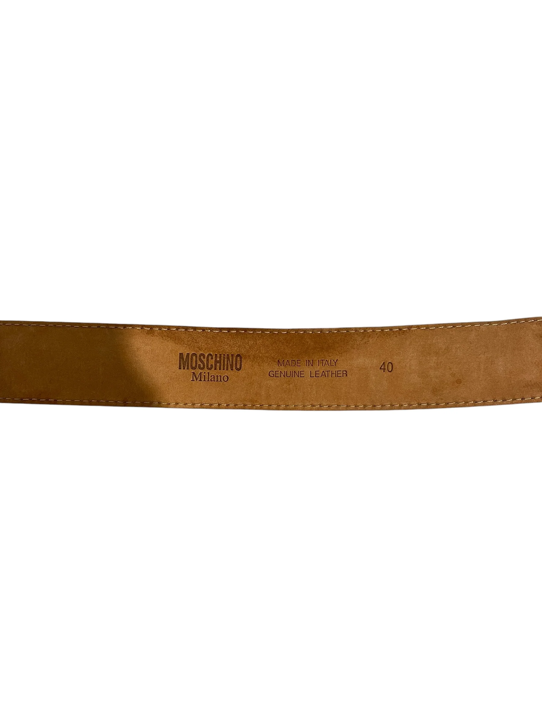MOSCHINO/Belt/Leather/SLV/SIL LOGO BELT, 40