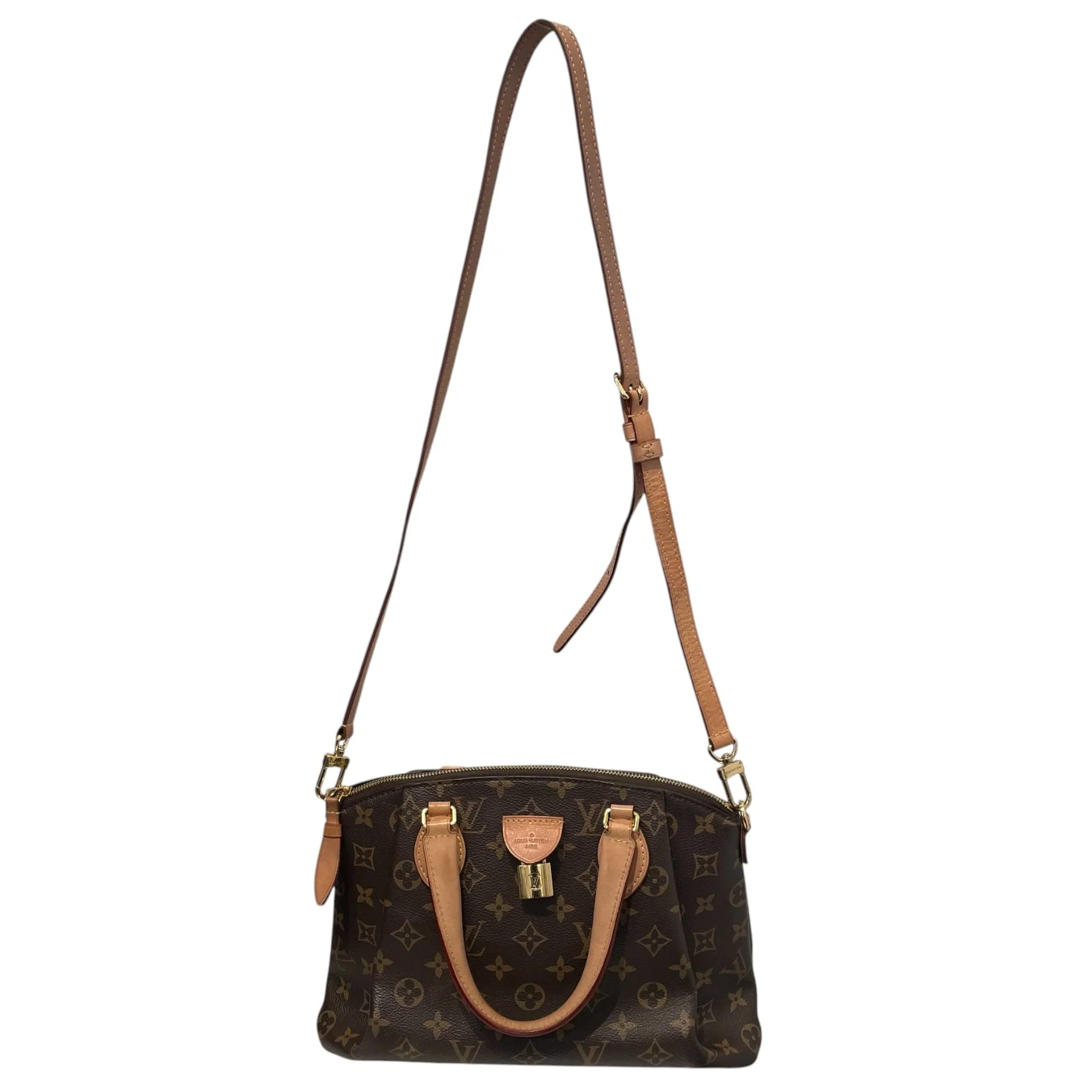 LOUIS VUITTON/Hand Bag/Monogram/Leather/BRW/RIVOLI LEATHER LOCK