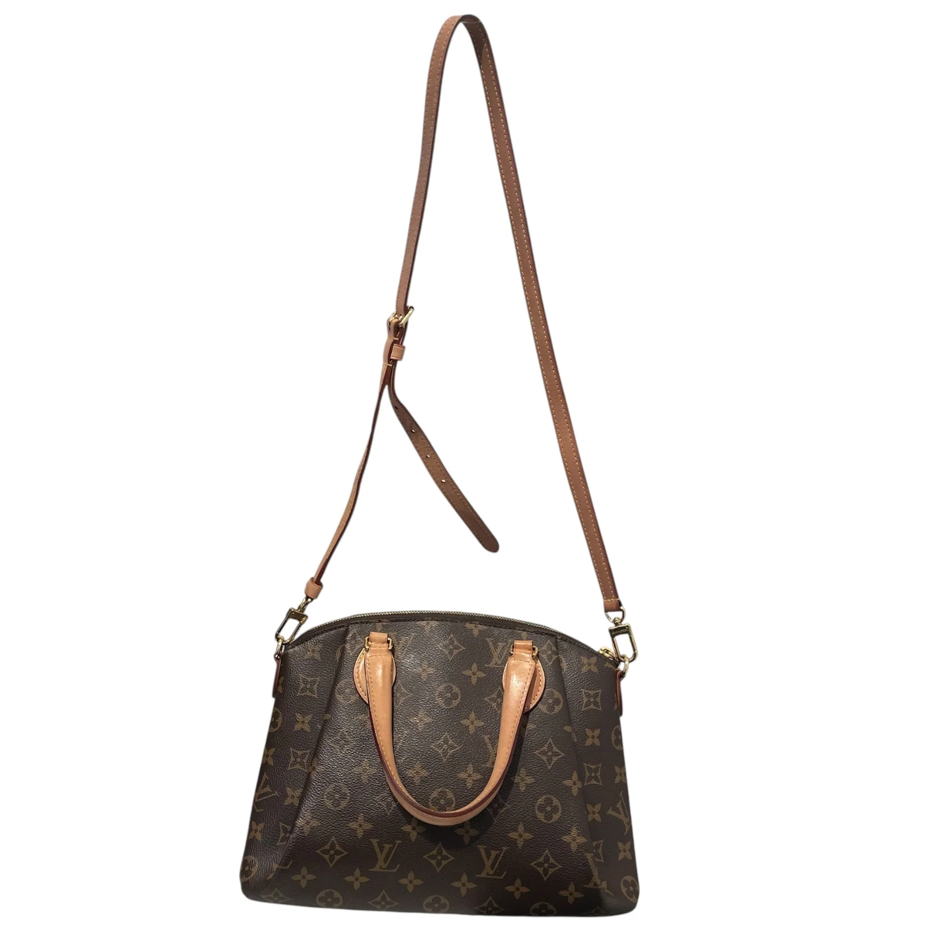 LOUIS VUITTON/Hand Bag/Monogram/Leather/BRW/RIVOLI LEATHER LOCK