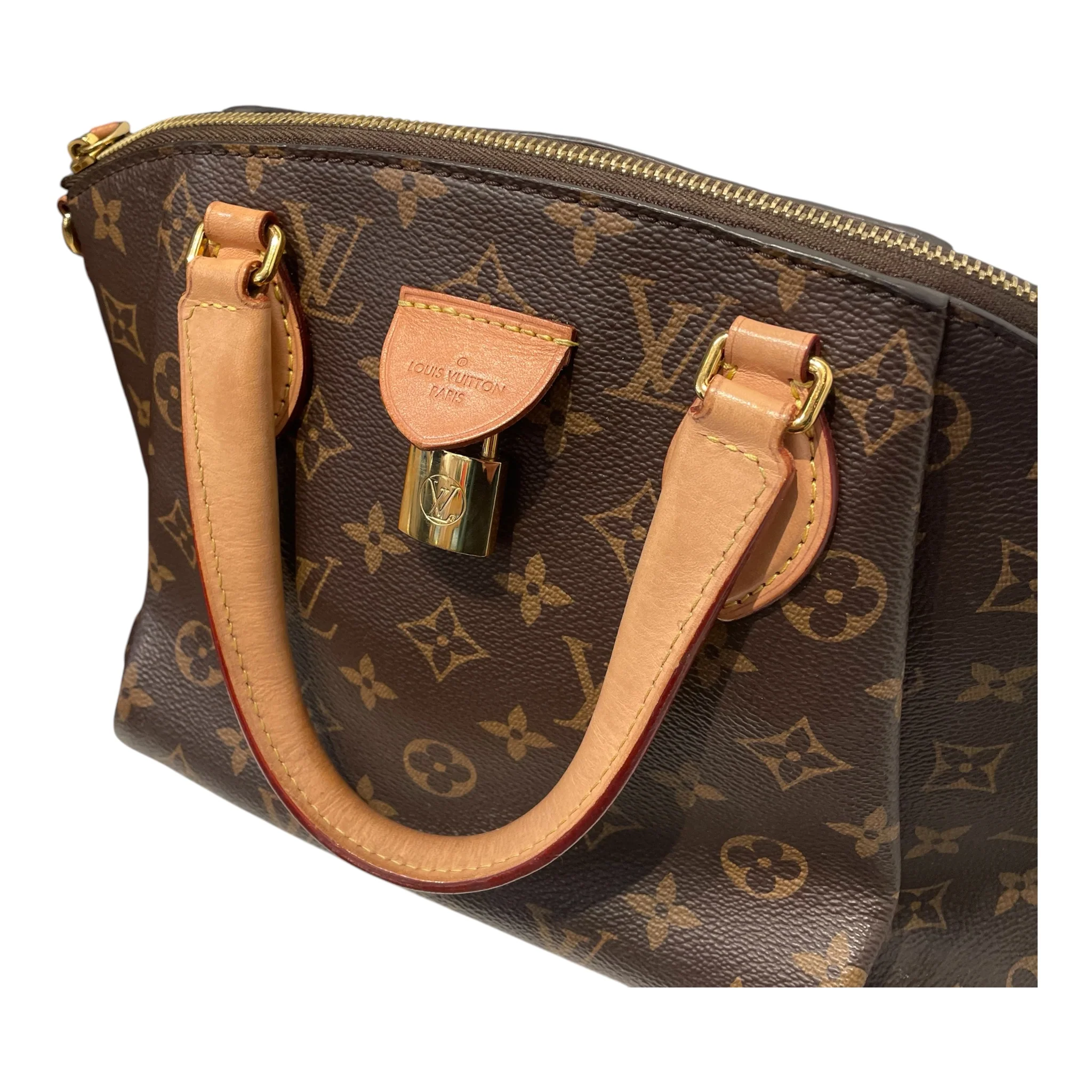 LOUIS VUITTON/Hand Bag/Monogram/Leather/BRW/RIVOLI LEATHER LOCK