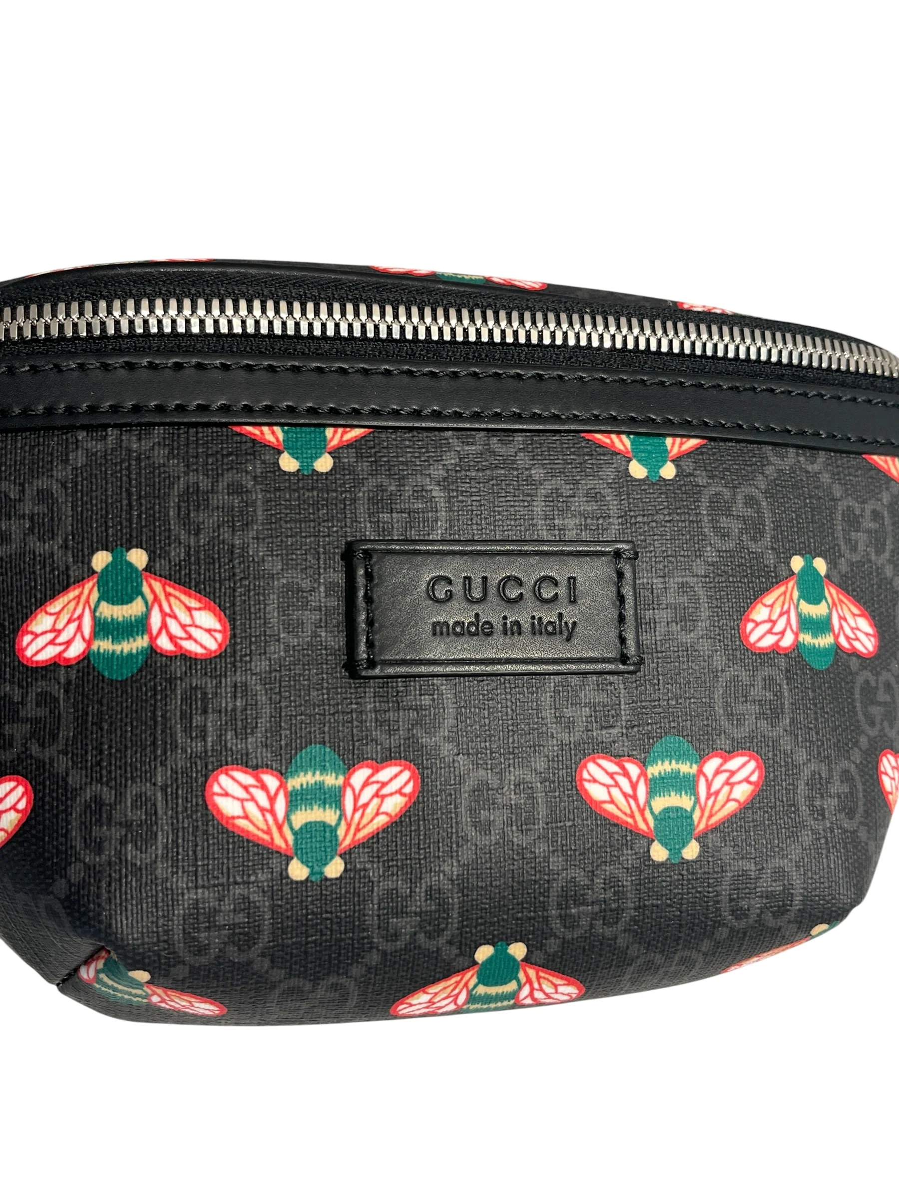 GUCCI/Fanny Pack/Monogram/Leather/BLK/GUCCI BESTIARY BELT BAG