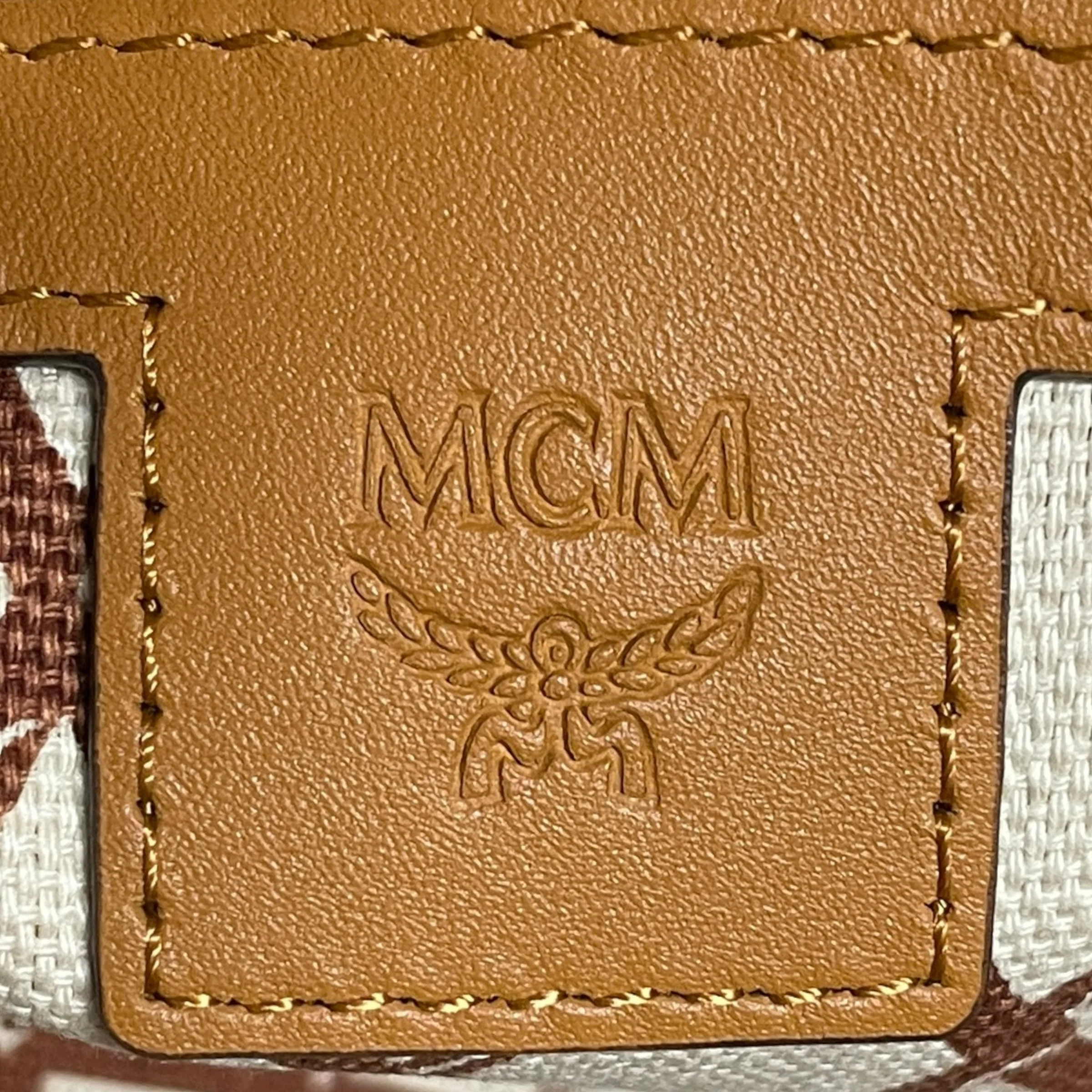 MCM/Tote Bag/Monogram/Leather/CML/BLK MNOGRM/ GLD HARDWARE/ TOTE