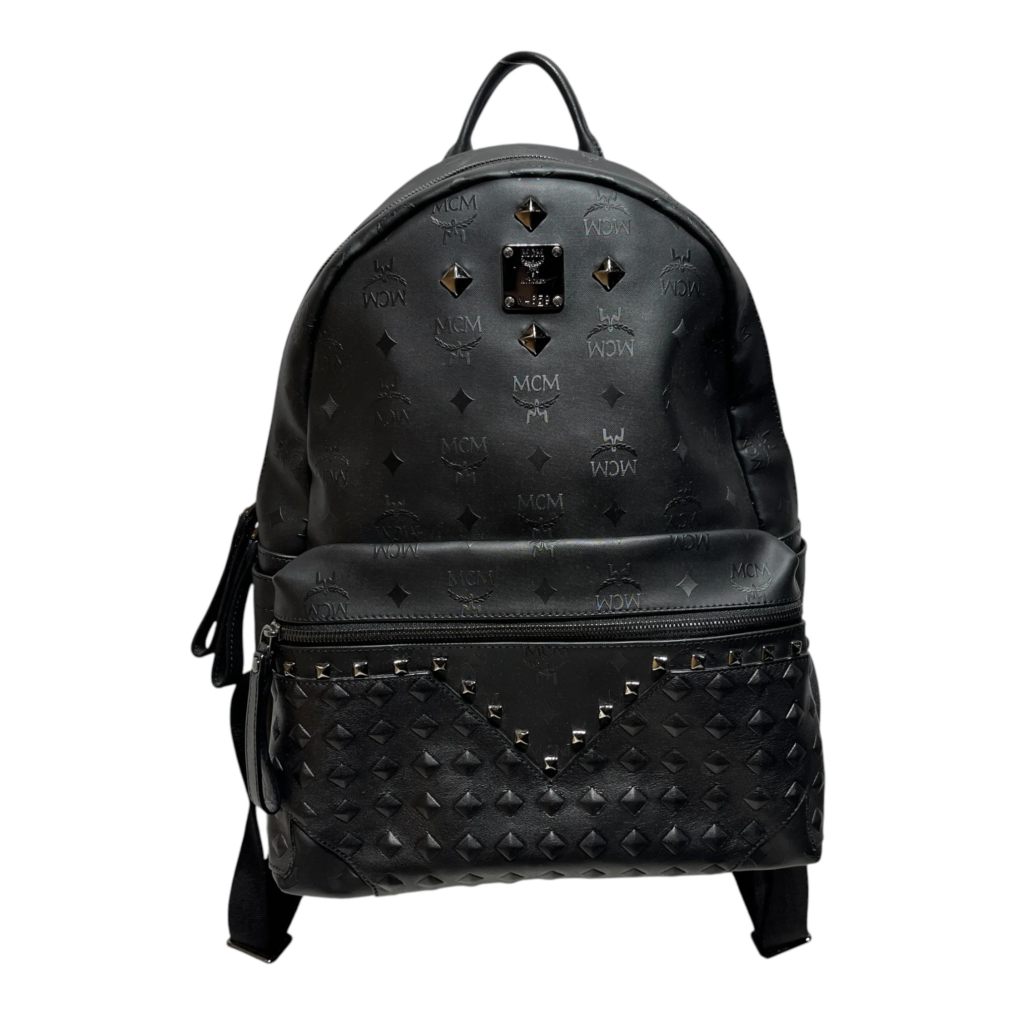 2551-mcm-backpack-monogram-nylon-blk-stud-details-1.webp MCM/Backpack/Monogram/Nylon/BLK/stud details
