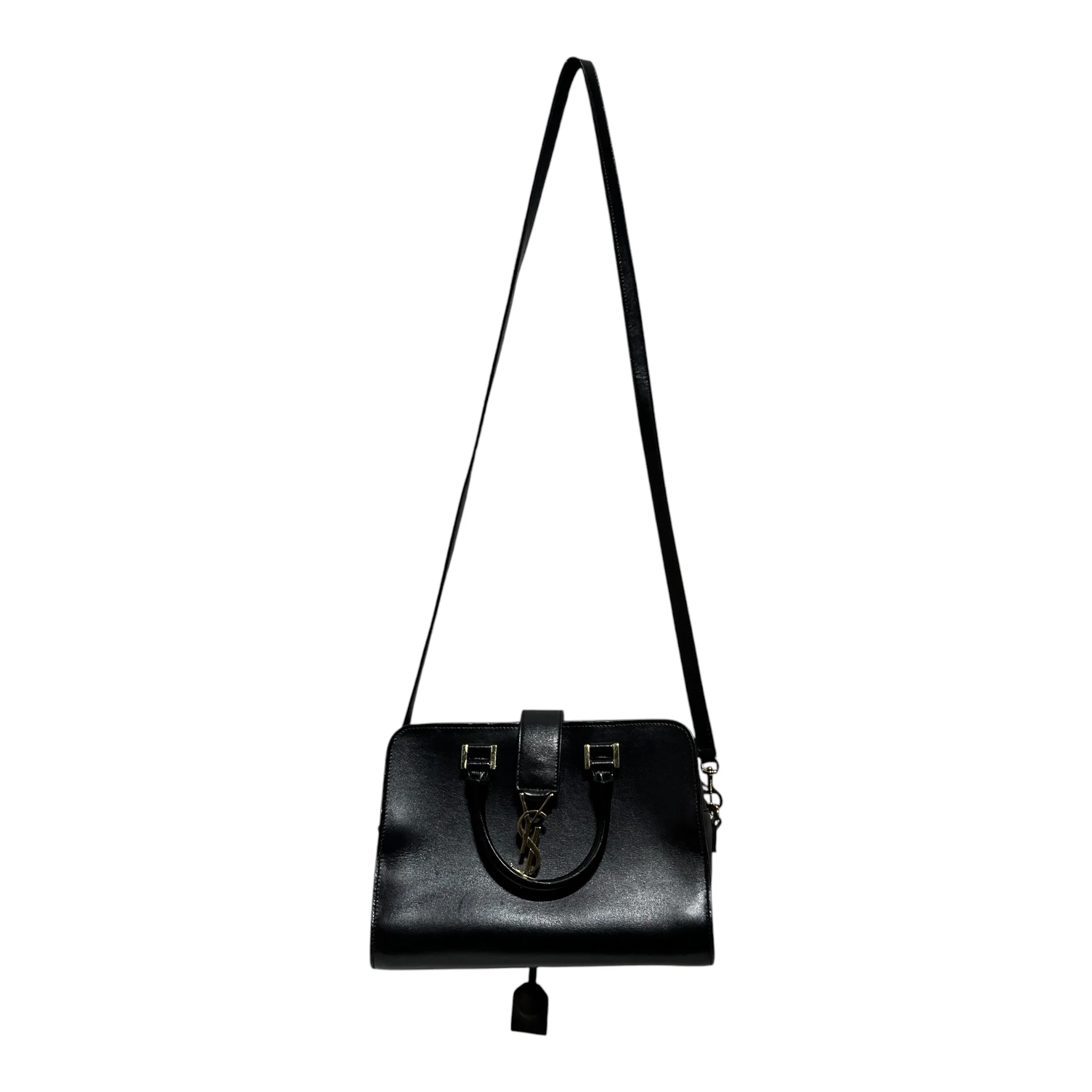 YVES SAINT LAURENT/Hand Bag/Leather/BLK/TOP HANDLE BABY BAG
