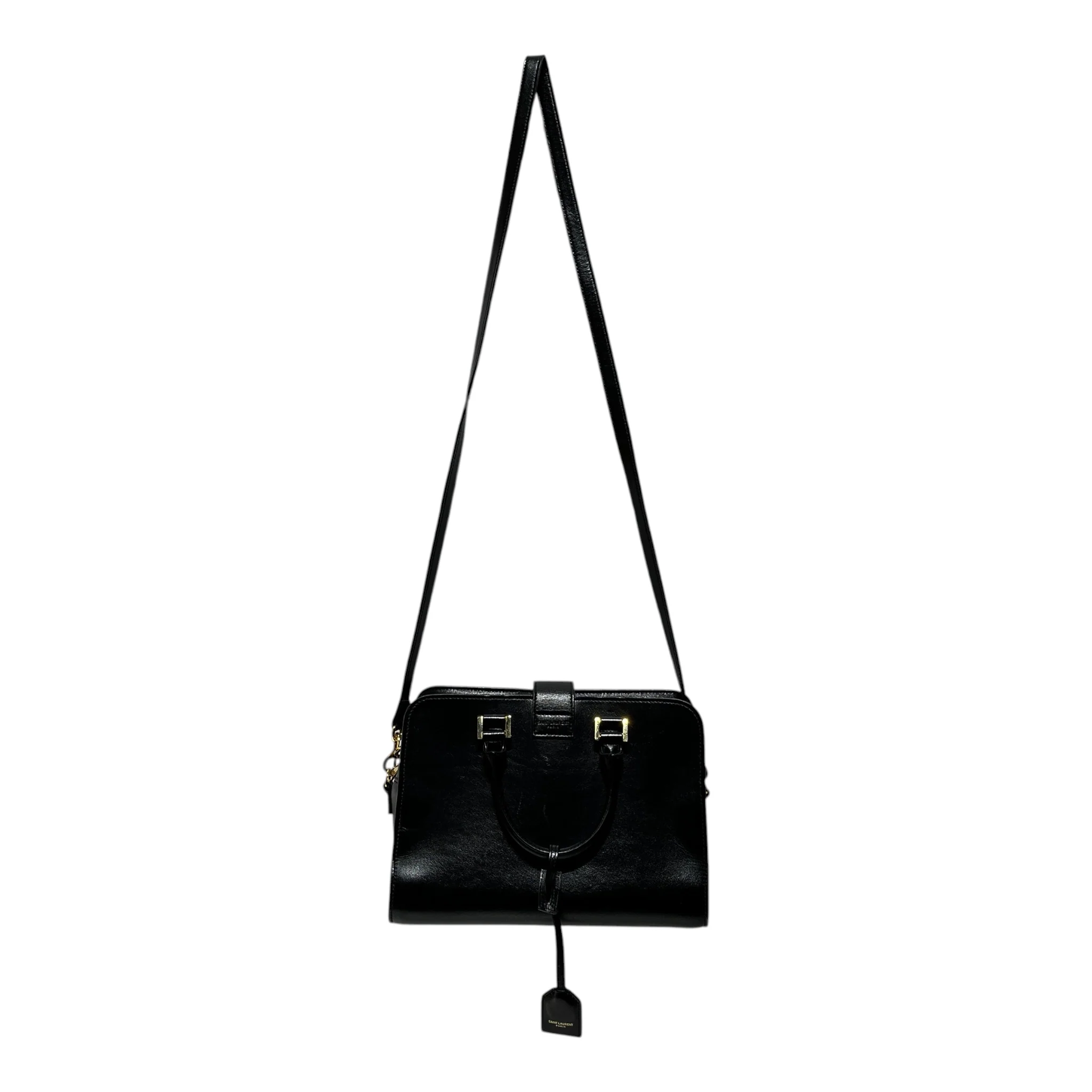 YVES SAINT LAURENT/Hand Bag/Leather/BLK/TOP HANDLE BABY BAG