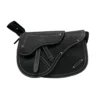 Christian Dior/Cross Body Bag/Leather/BLK/Saddle Bag