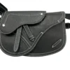 Christian Dior/Cross Body Bag/Leather/BLK/Saddle Bag