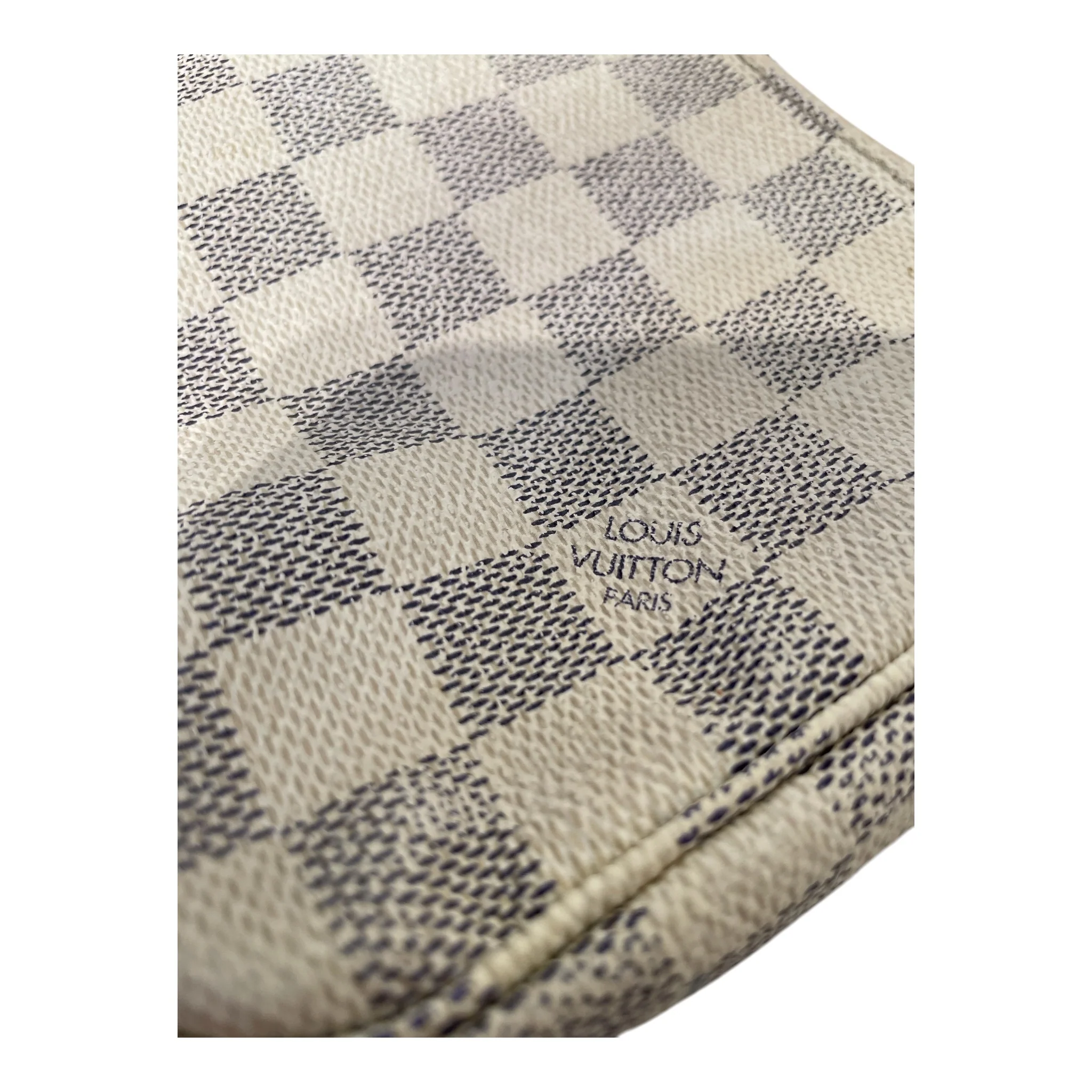 LOUIS VUITTON/Pouch/Monogram/Leather/WHT/Damier Azur Pochette