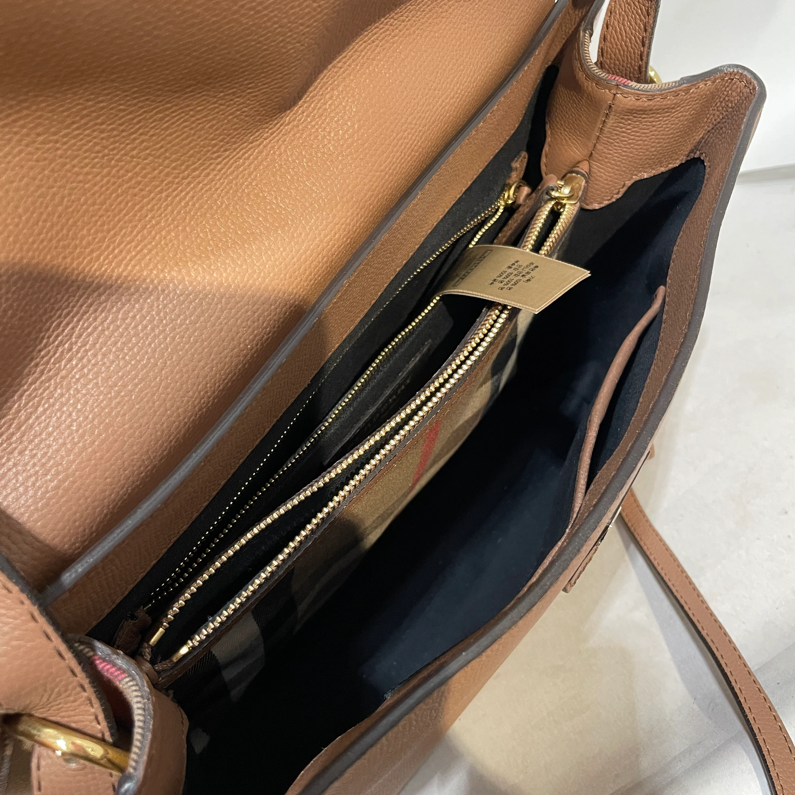 BURBERRY/Cross Body Bag/Leather/BRW/Camberly Top Handle Satchel