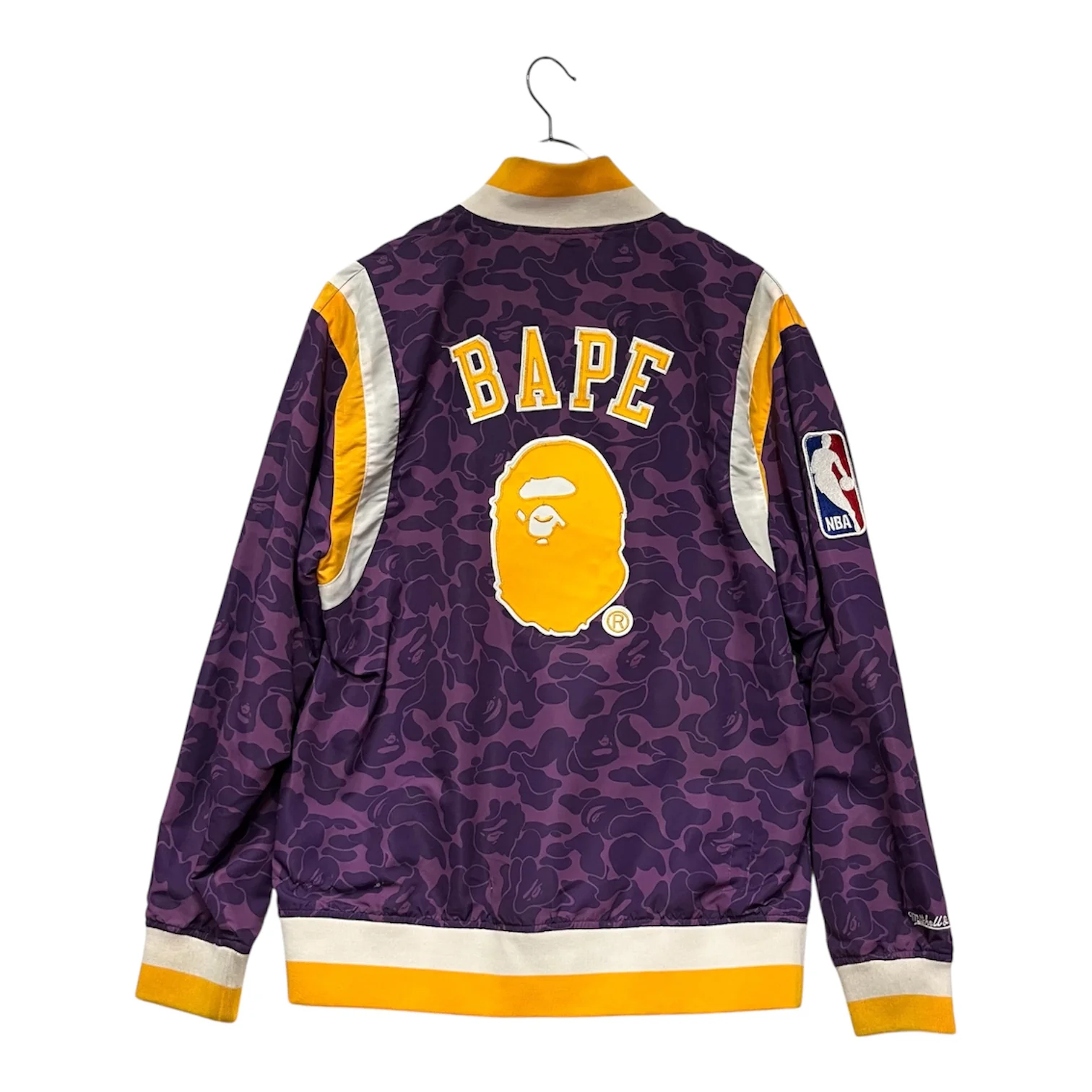 A BATHING APE/Windbreaker/L/Nylon/PPL/mitchell ness