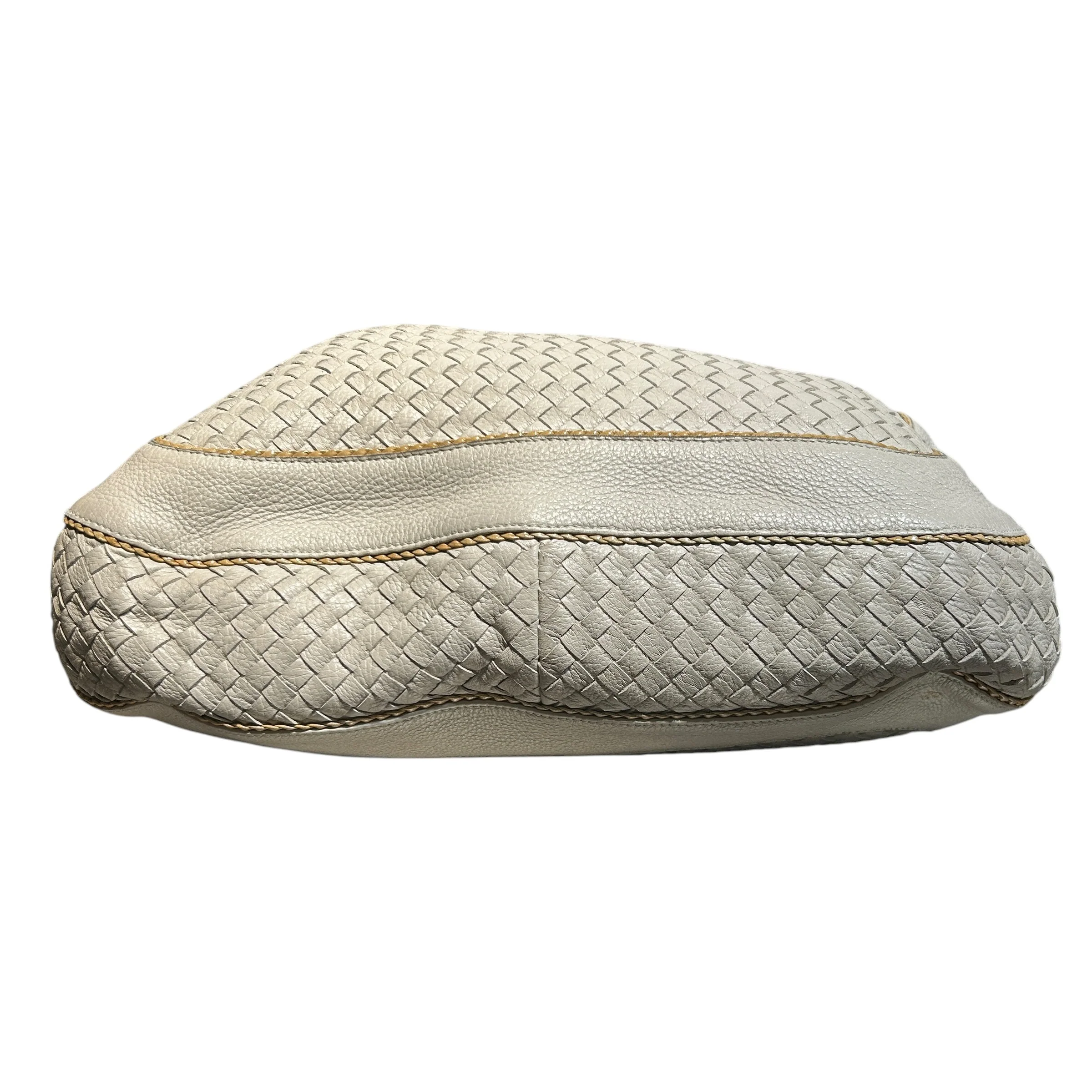 BOTTEGA VENETA/Tote Bag/Leather/CRM/Intrecciato Hobo Shoulder Bag