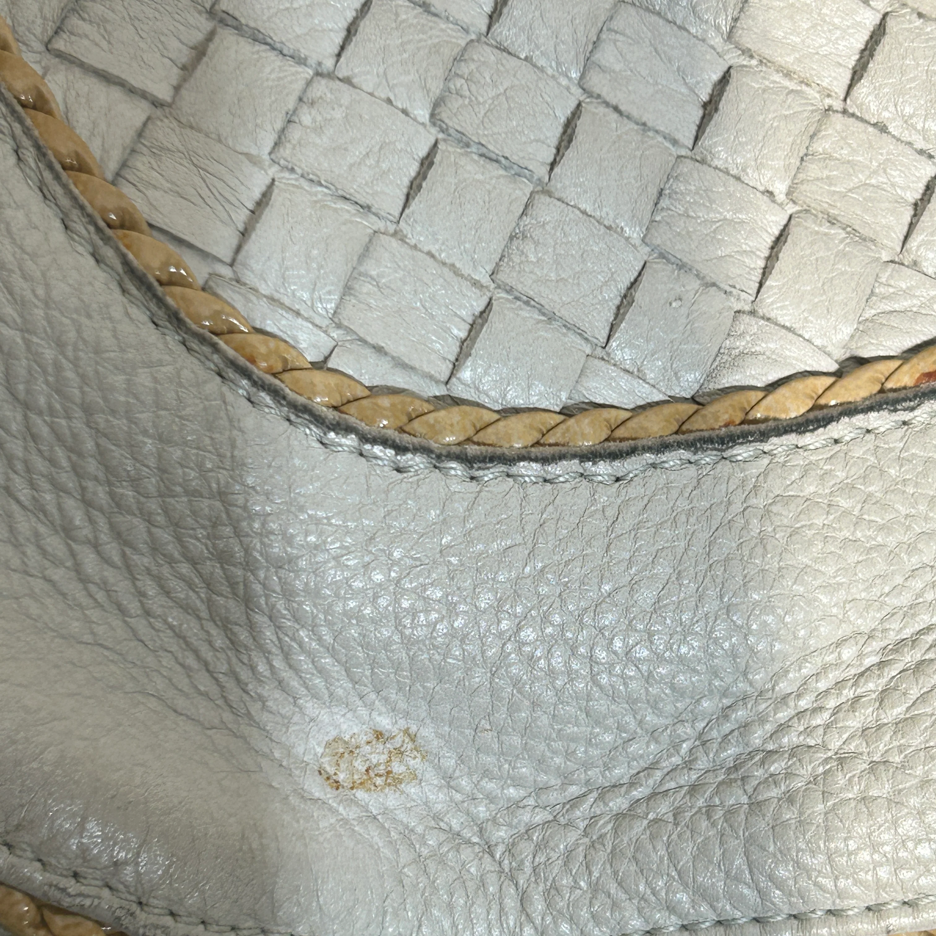 BOTTEGA VENETA/Tote Bag/Leather/CRM/Intrecciato Hobo Shoulder Bag