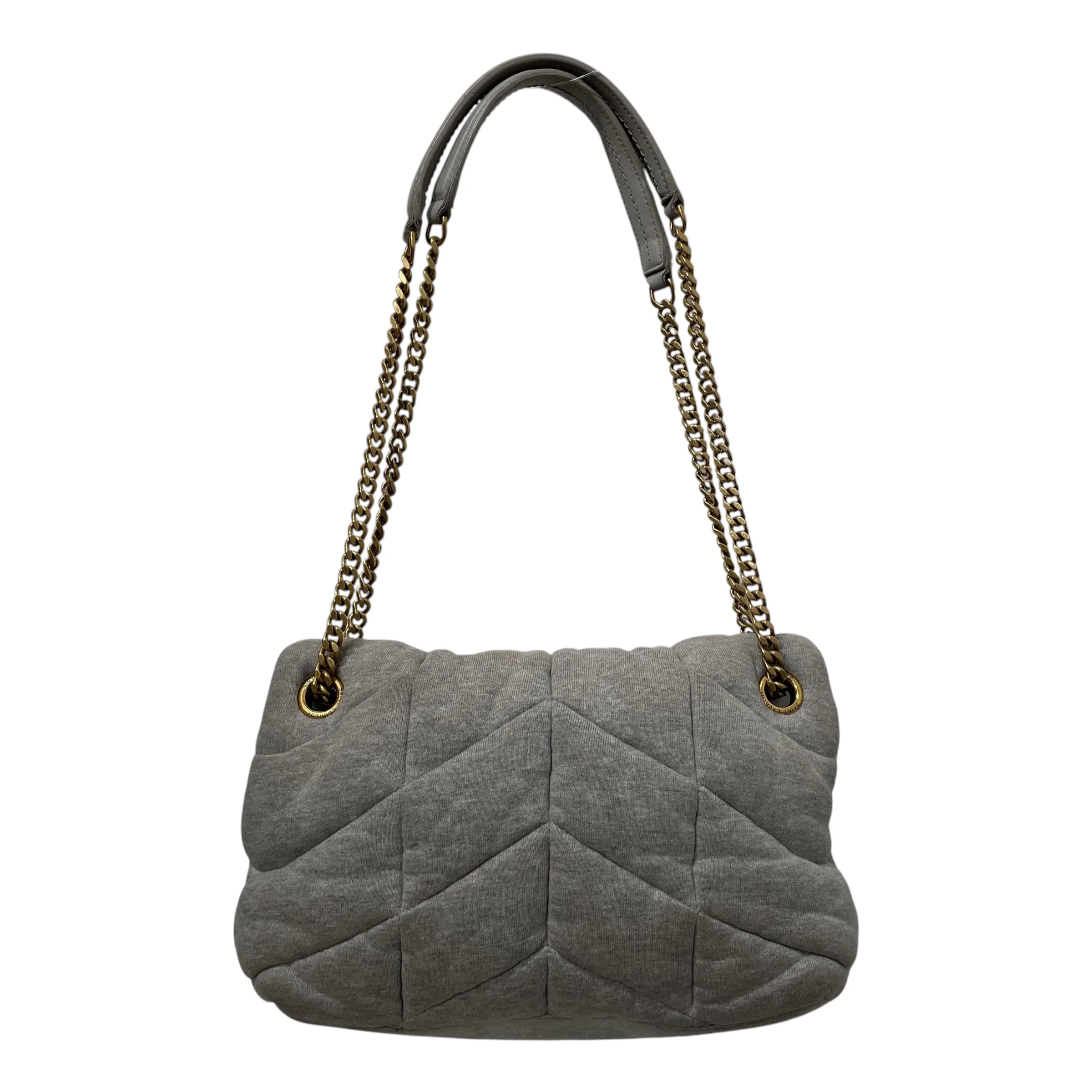 YVES SAINT LAURENT/Cross Body Bag/Cotton/GRY/LOULOU PUFFER