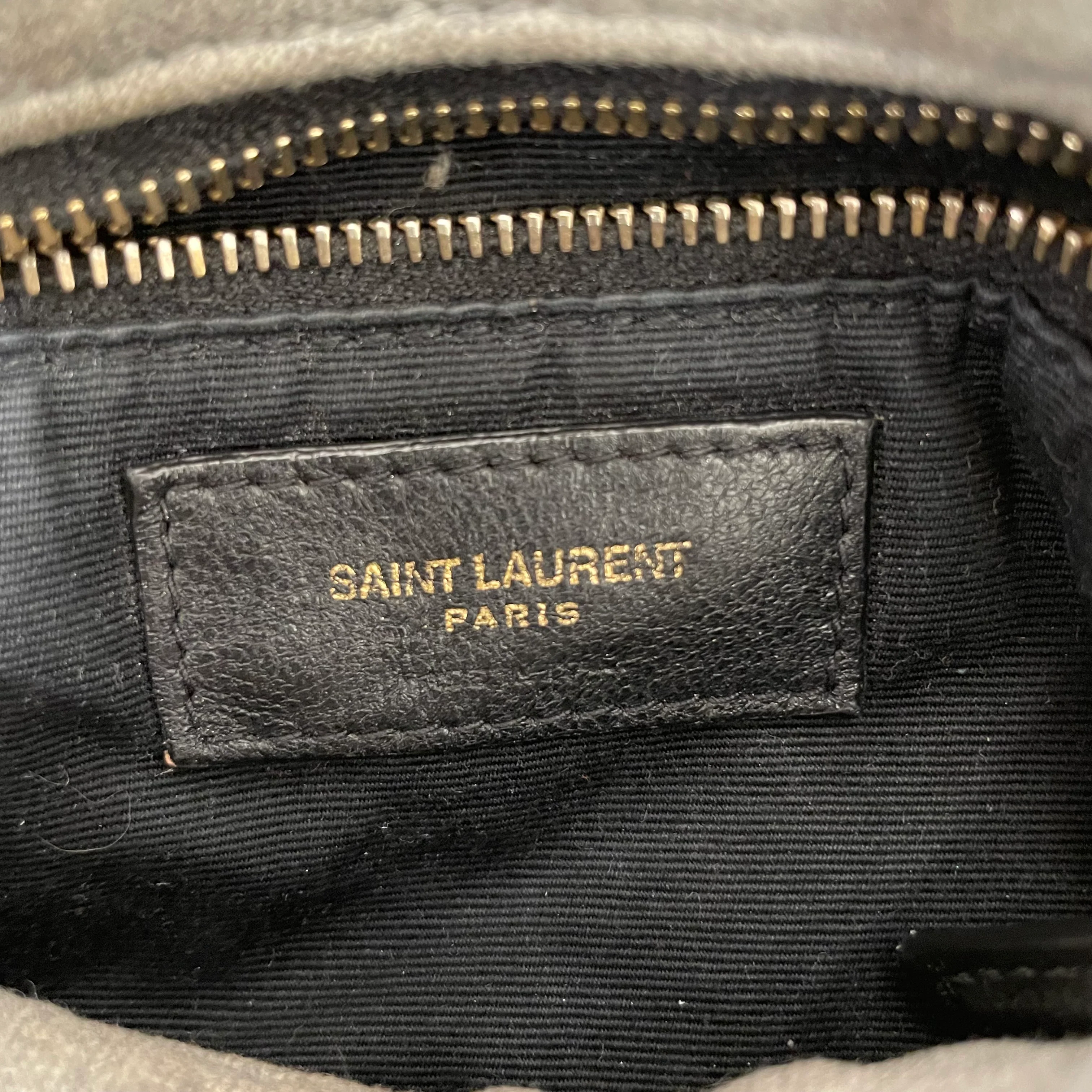 YVES SAINT LAURENT/Cross Body Bag/Cotton/GRY/LOULOU PUFFER