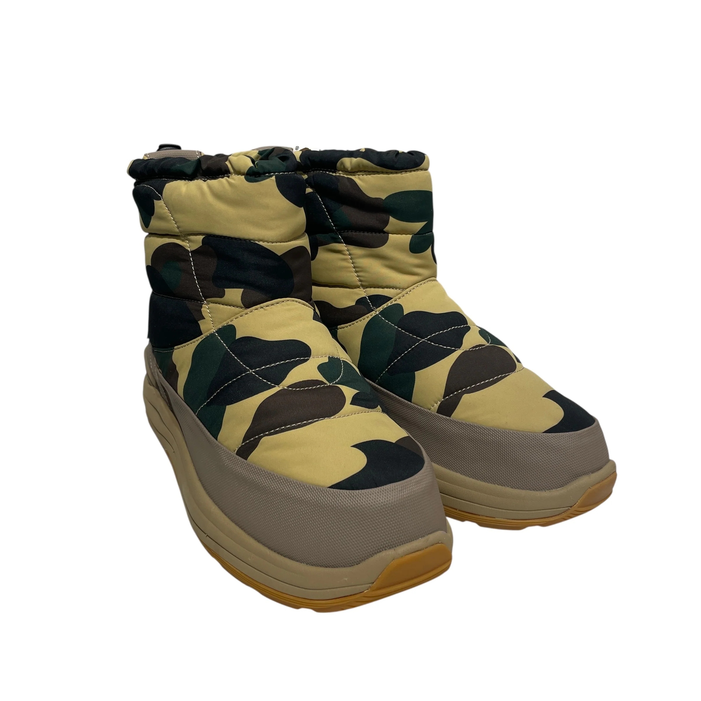A BATHING APE/suicoke/Boots/US 8/Camouflage/Nylon/BEG/