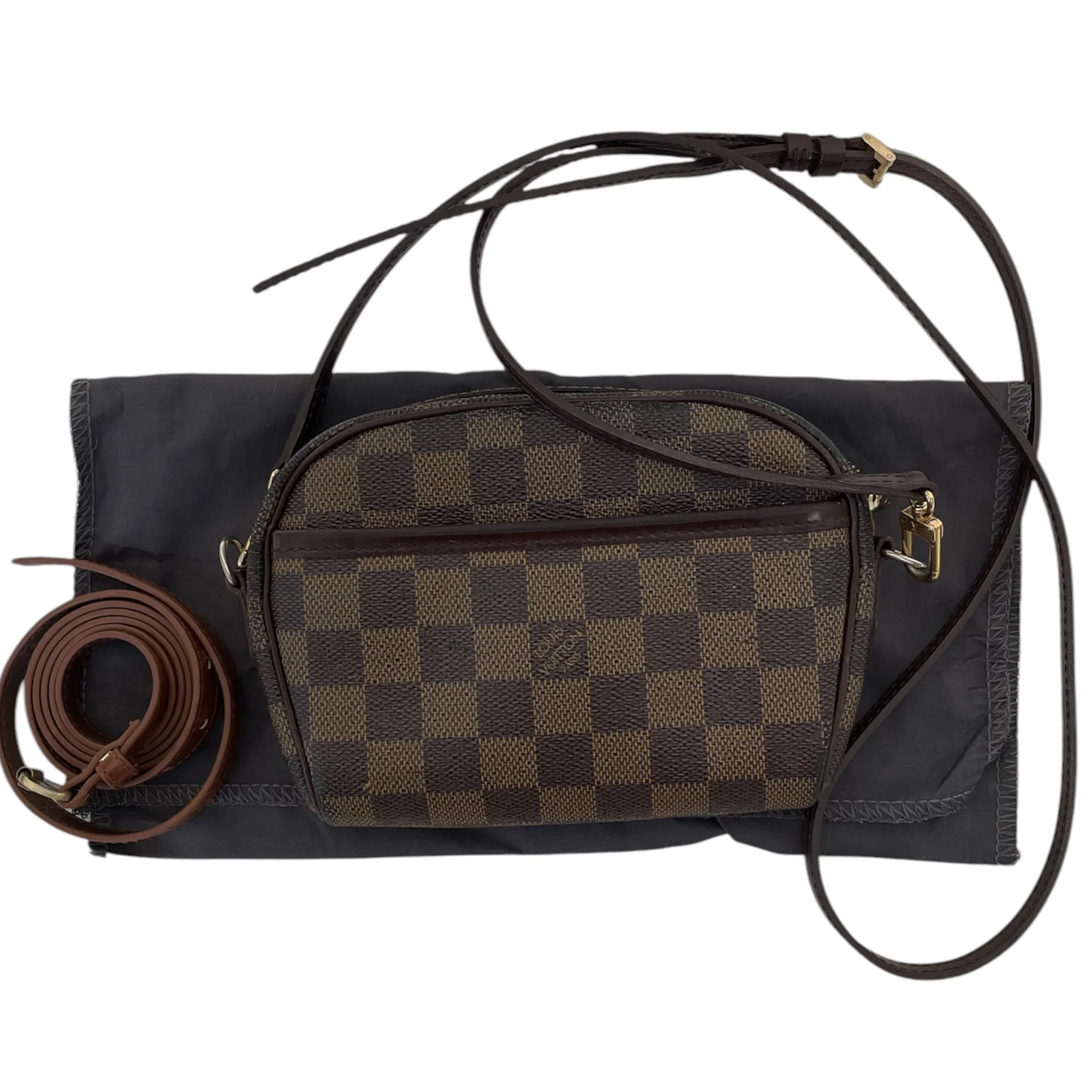 LOUIS VUITTON/Cross Body Bag/Monogram/Leather/BRW/Ipanema Pochette