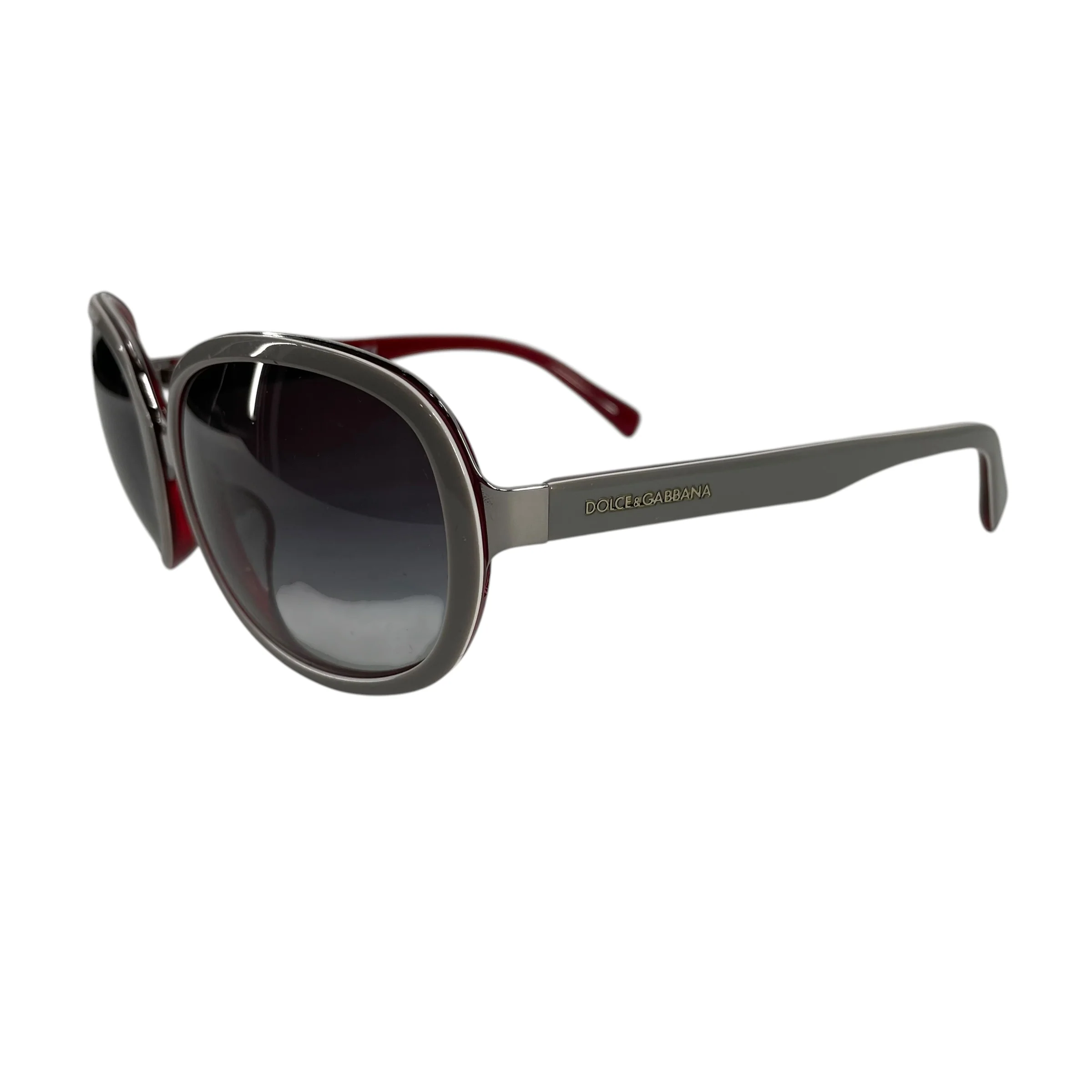 DOLCE&GABBANA/Sunglasses/Plastic/GRY/RED UNDERTONE ROUD SHADES