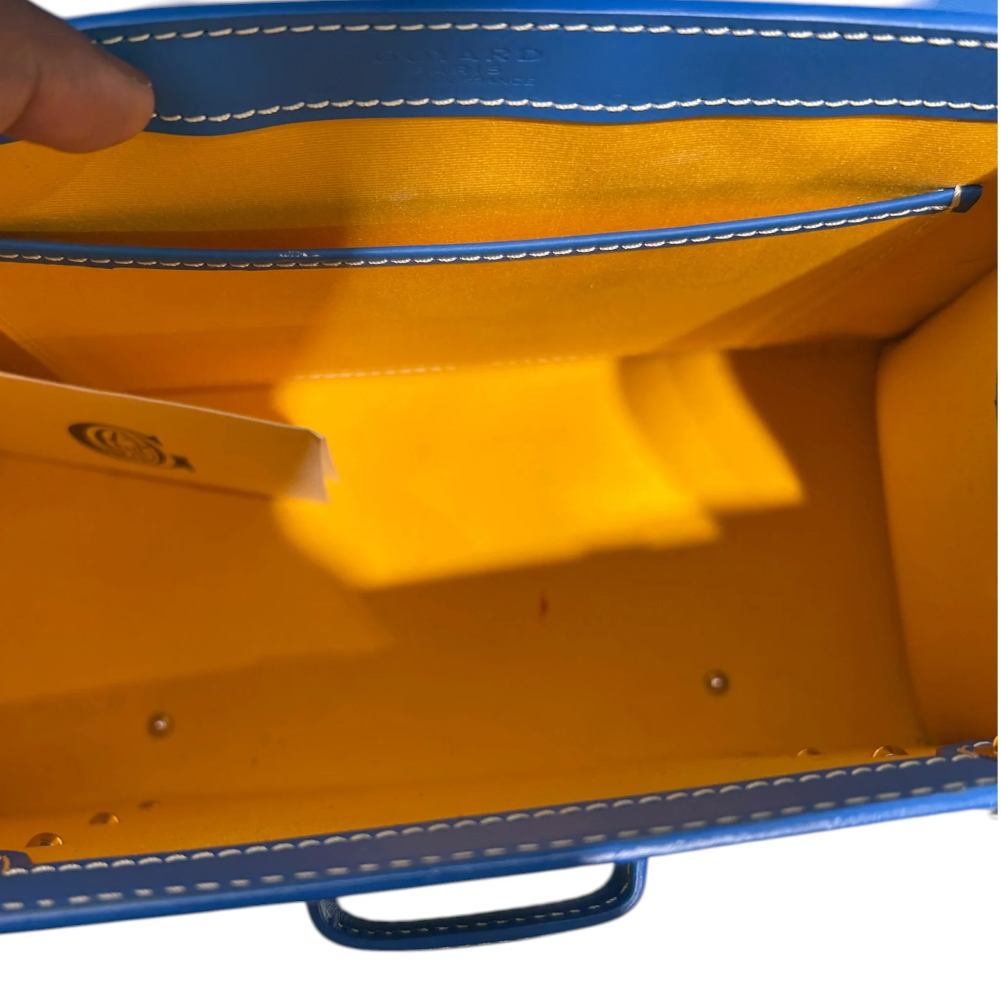 GOYARD/Hand Bag/All Over Print/Leather/BLU/