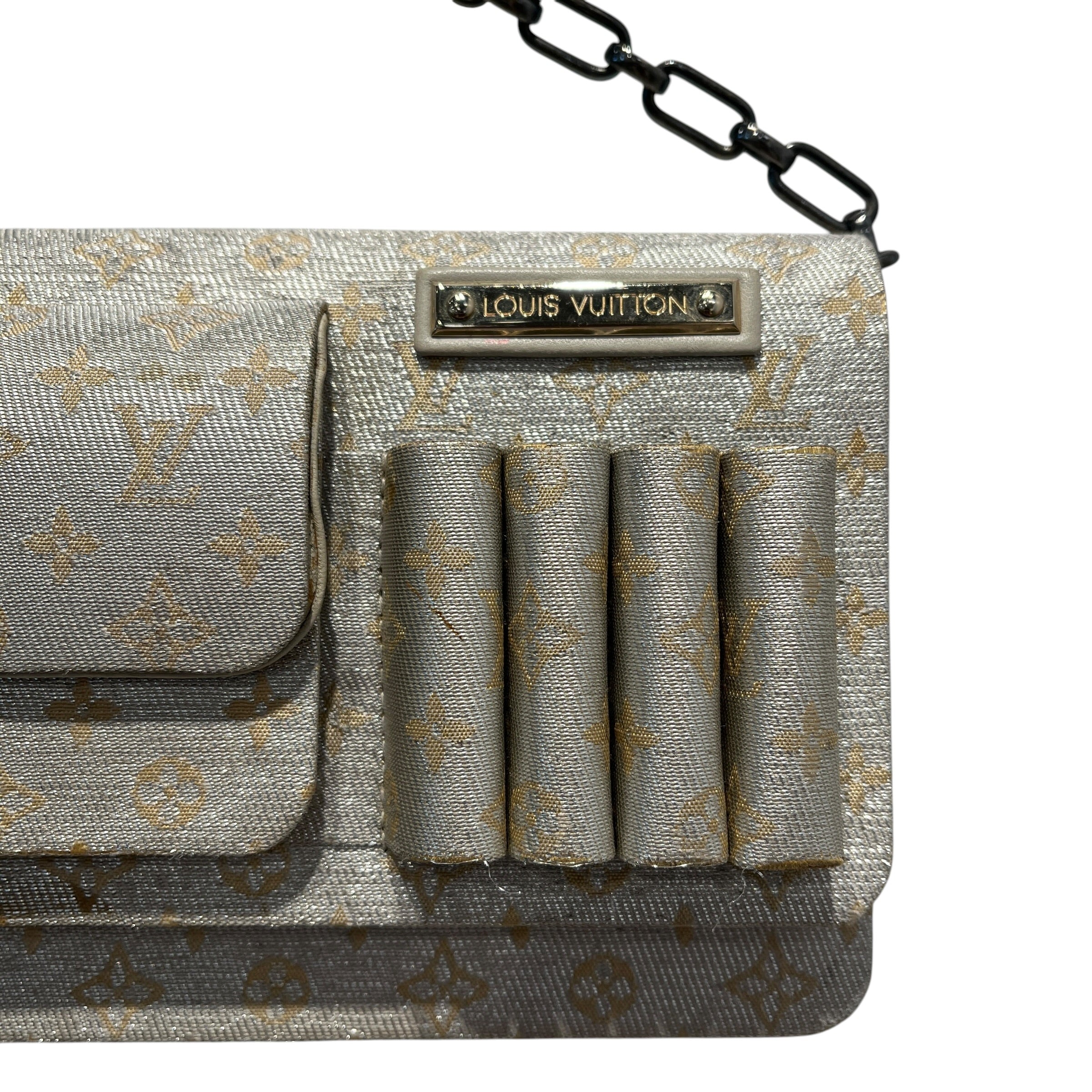 LOUIS VUITTON/Cross Body Bag/Monogram/SLV/2002 CRUISE LINE METALLIC