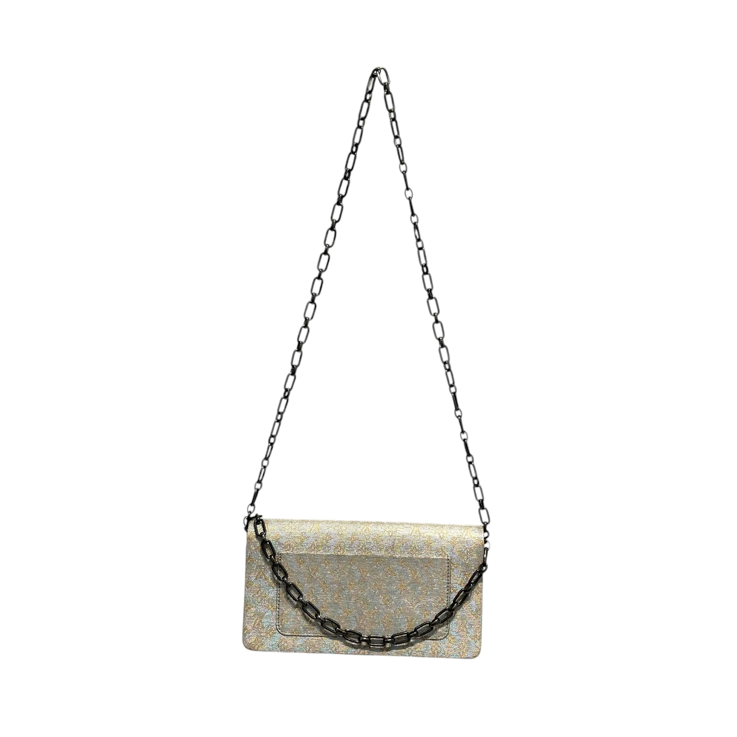 LOUIS VUITTON/Cross Body Bag/Monogram/SLV/2002 CRUISE LINE METALLIC