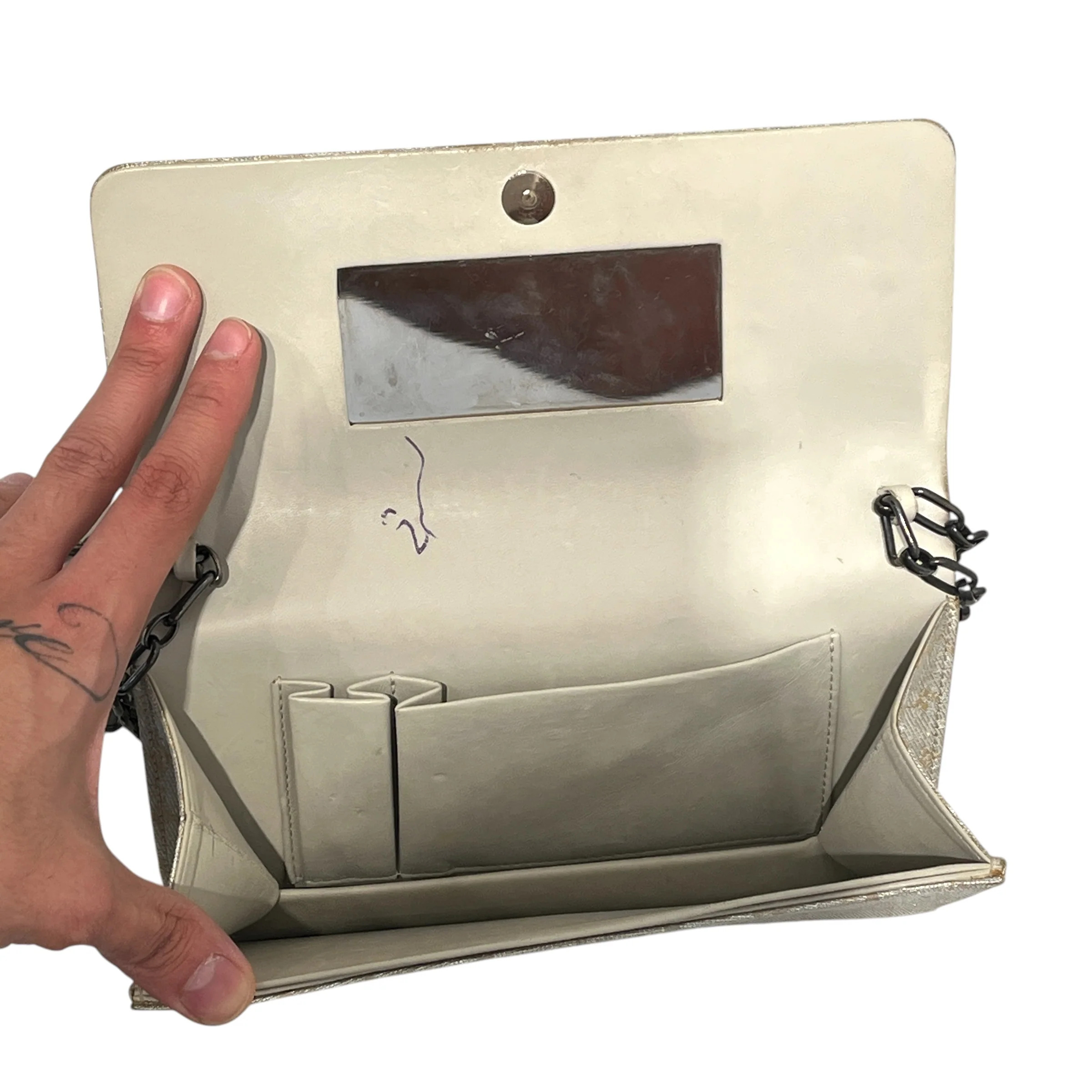 LOUIS VUITTON/Cross Body Bag/Monogram/SLV/2002 CRUISE LINE METALLIC